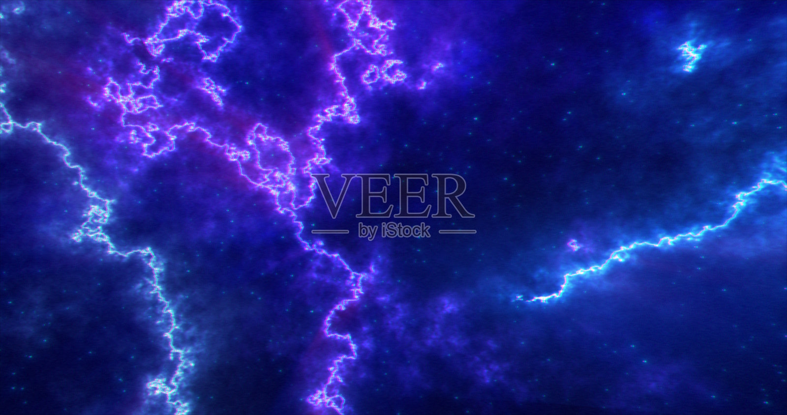 抽象的未来主义背景与蓝色和紫色多色能量魔法线和波的宇宙模式照片摄影图片