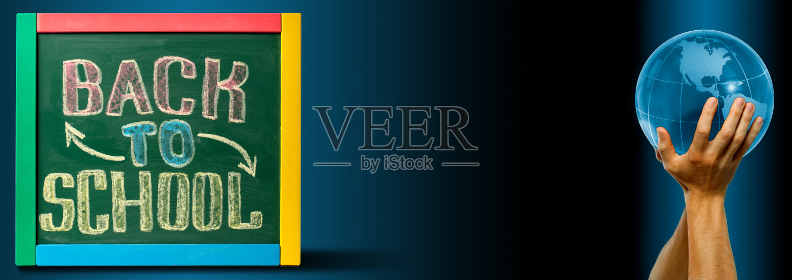 BACK TO SCHOOL概念，有空间用于复制照片摄影图片