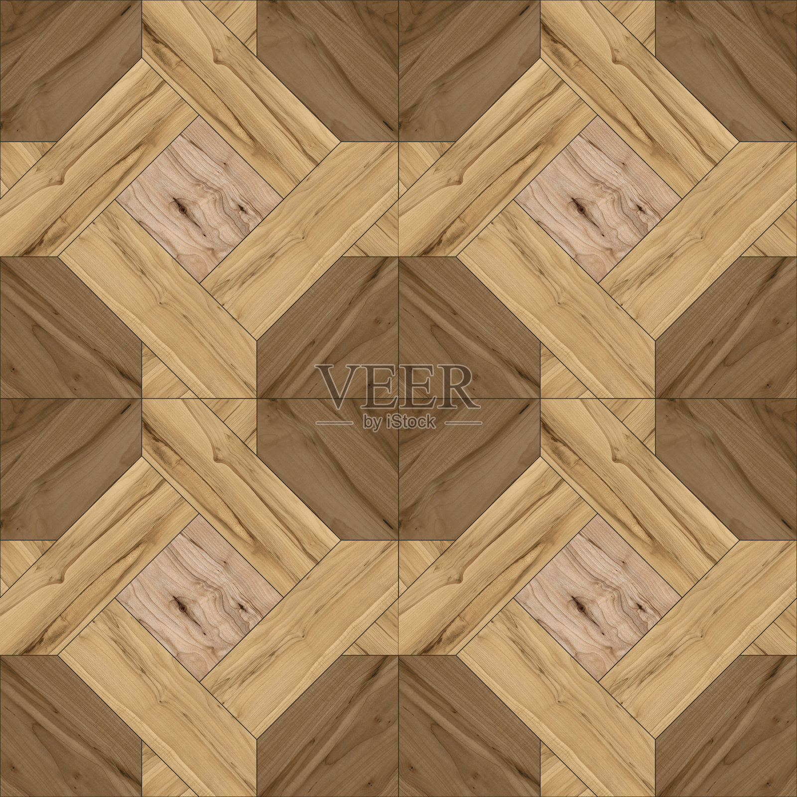 木材无缝纹理。几何装饰。木拼花。照片摄影图片