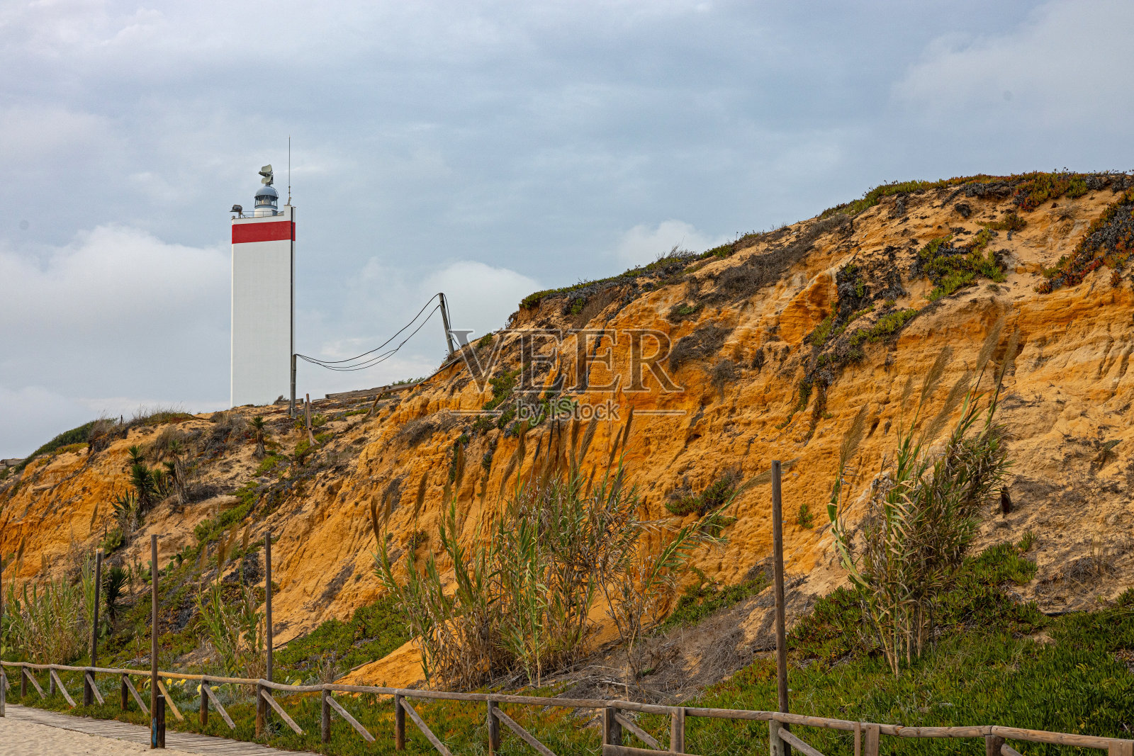 Matalascanas的沙丘和灯塔照片摄影图片