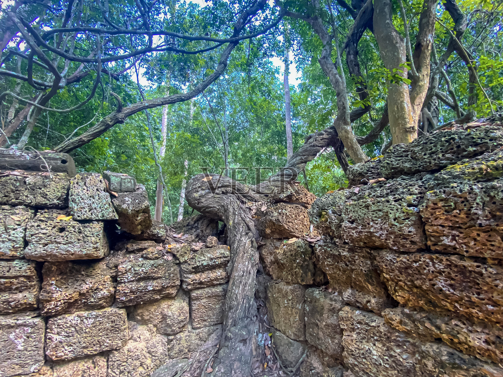 塔普罗姆，一座神秘的高棉文明寺庙，位于柬埔寨吴哥的领土上照片摄影图片