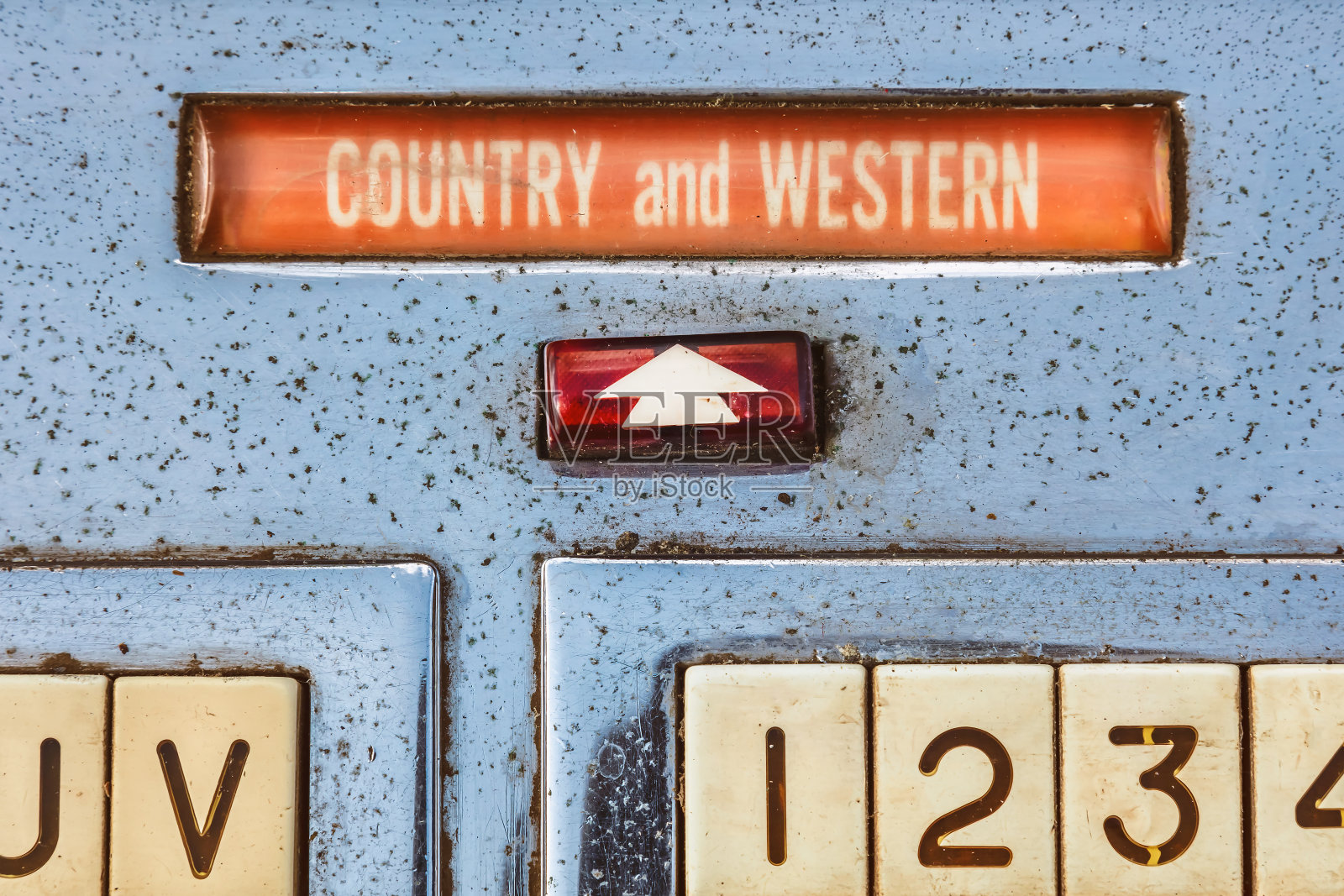 老式自动点唱机的特写照片摄影图片