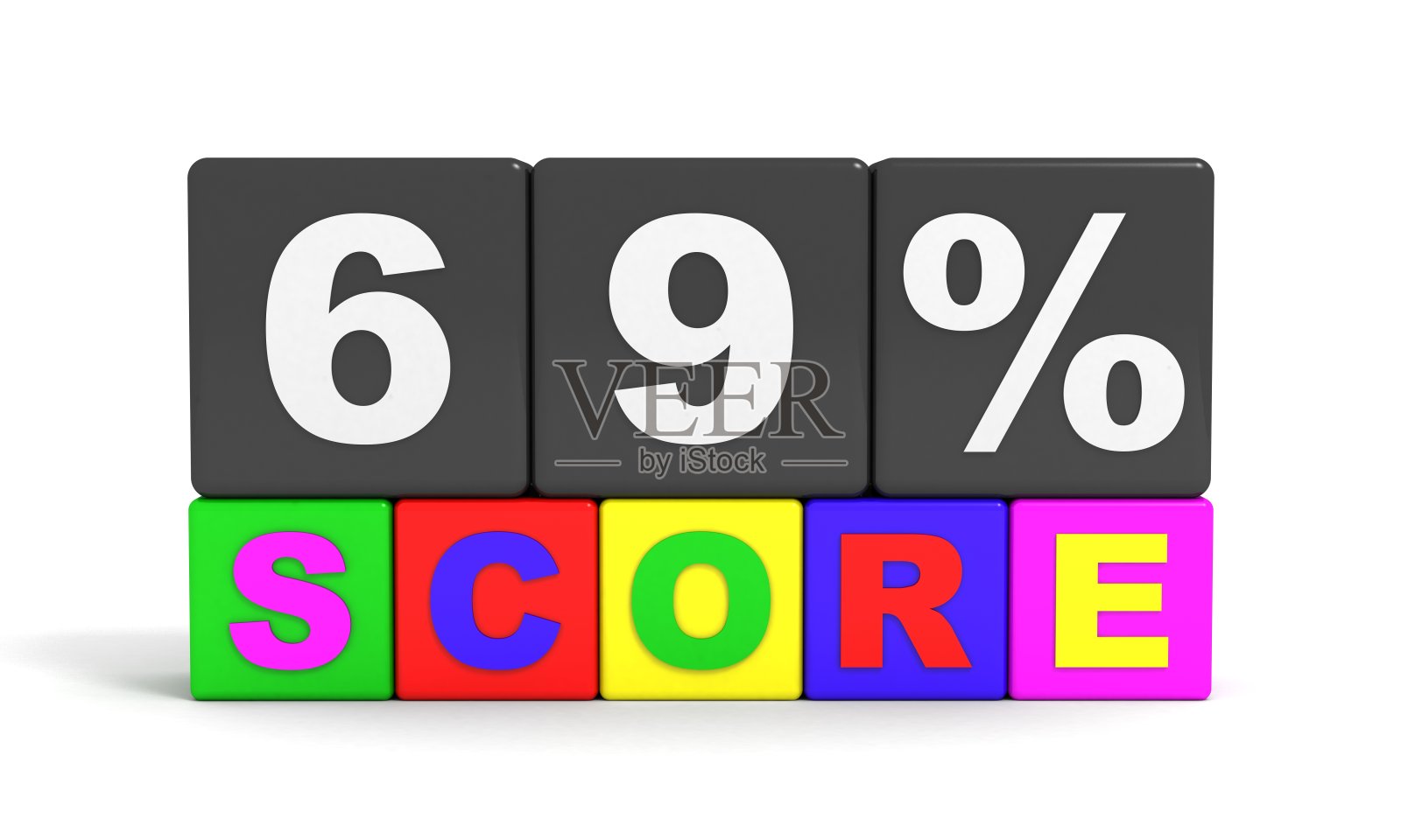 69%得分为白色背景照片摄影图片