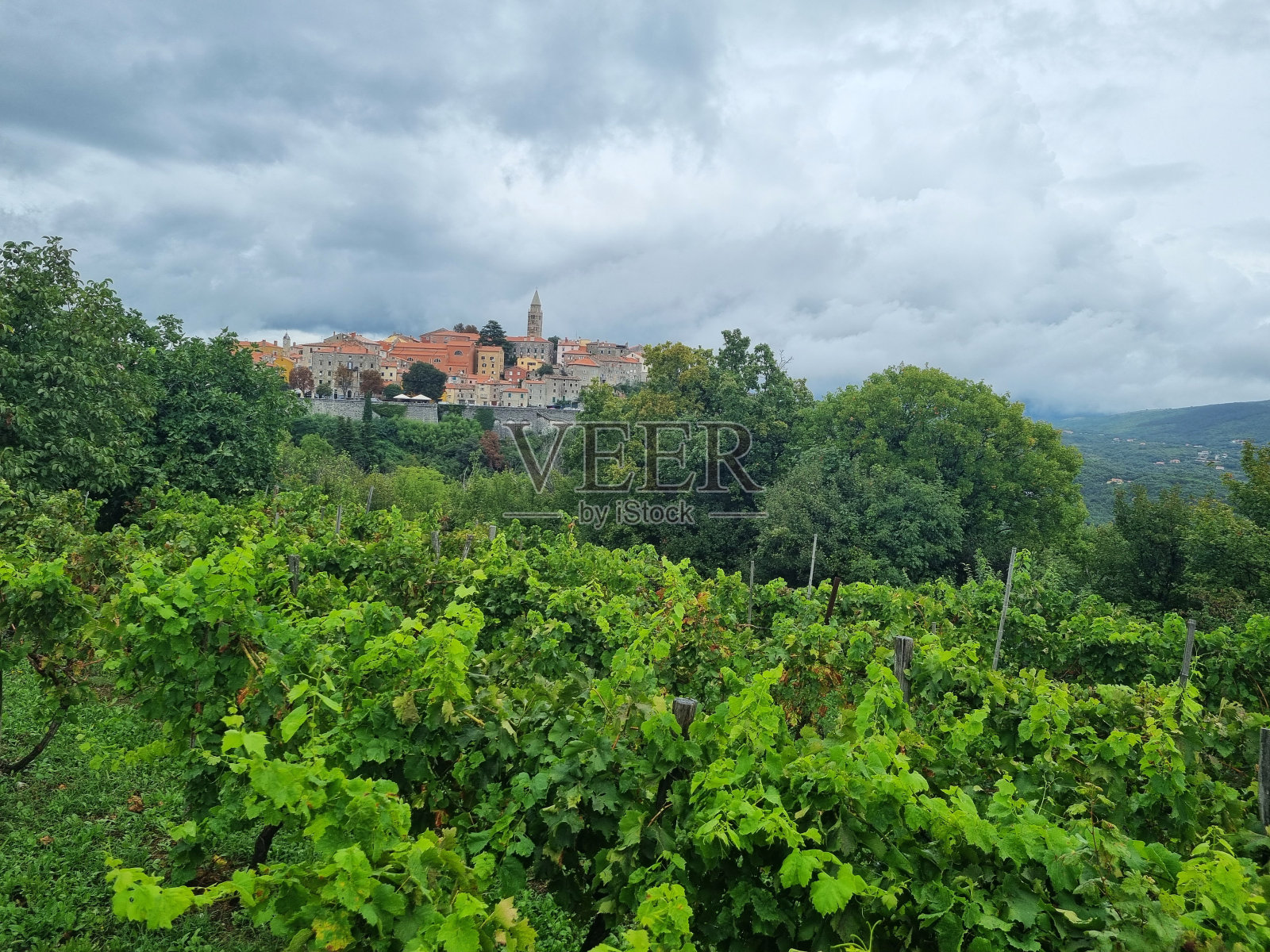伊斯特拉的拉宾镇照片摄影图片
