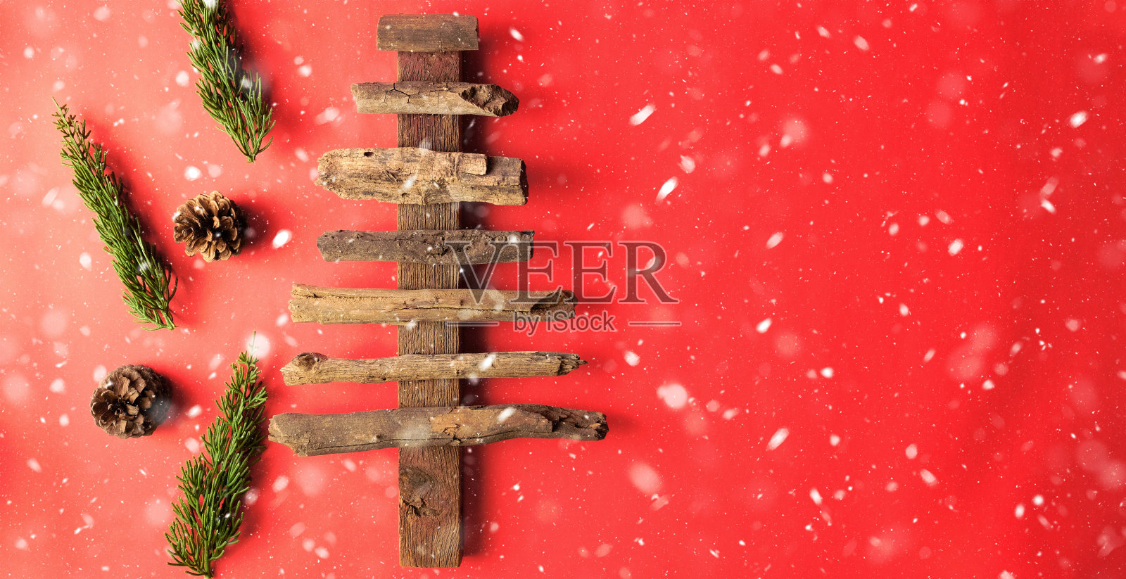 质朴的圣诞季节背景与复制空间照片摄影图片