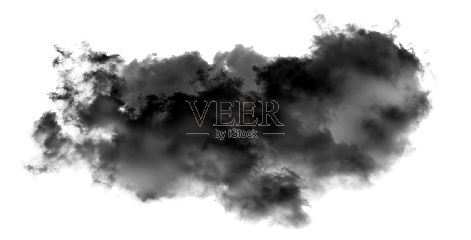 白云孤立在白色的背景，烟雾纹理，刷效果照片摄影图片