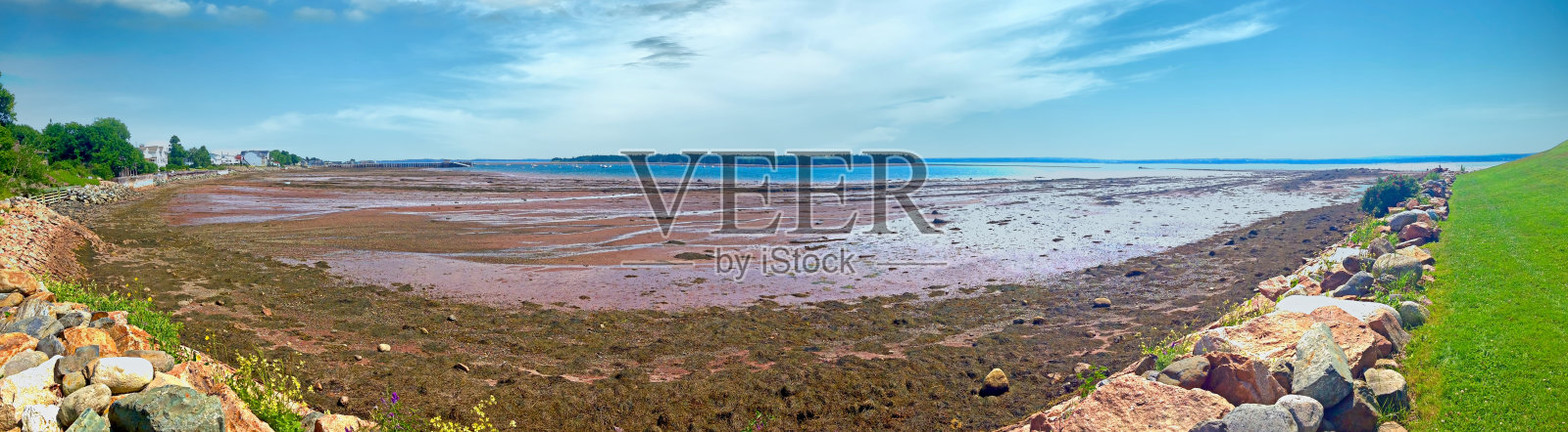 芬迪湾的海底全景照片摄影图片