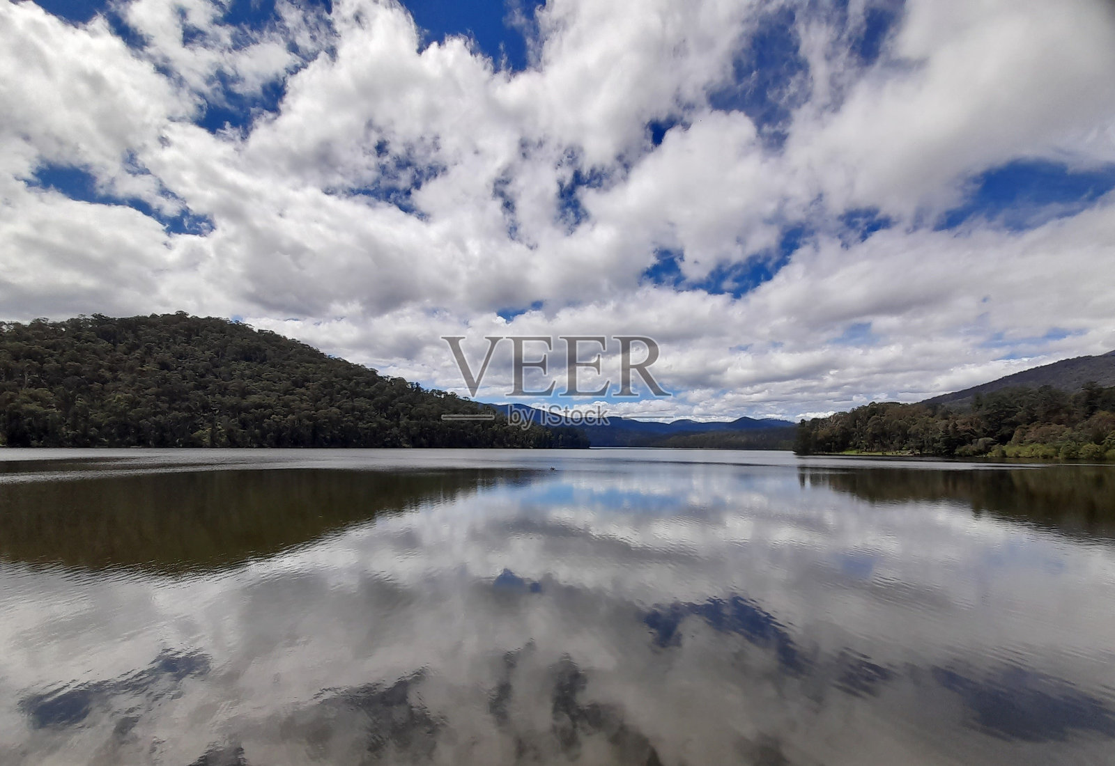 澳大利亚维多利亚州的人造水坝照片摄影图片