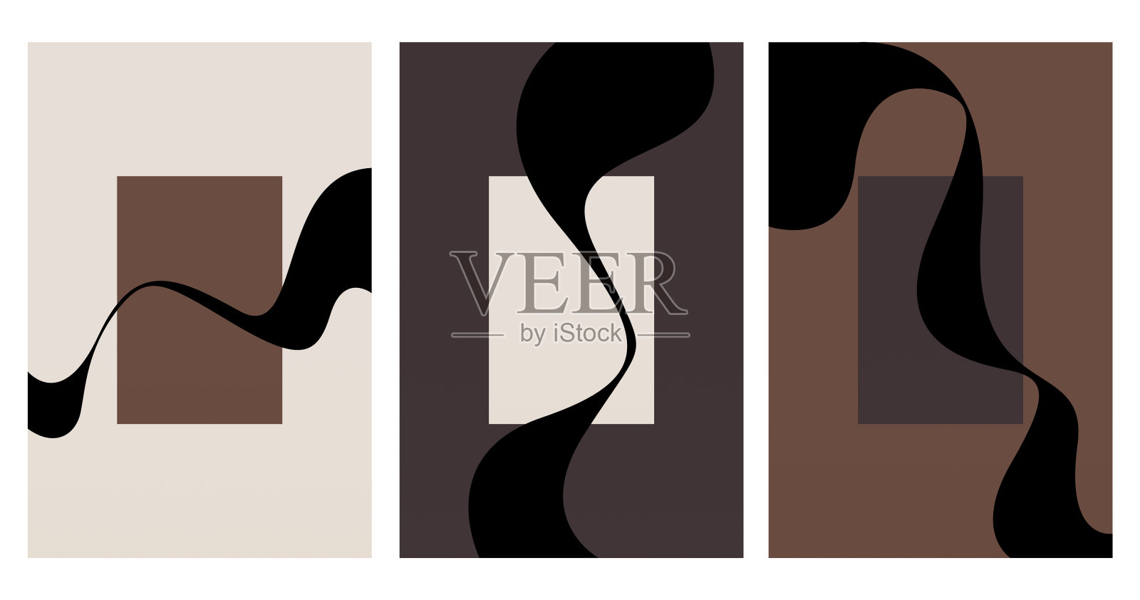 现代抽象墙面艺术装饰海报插画图片素材