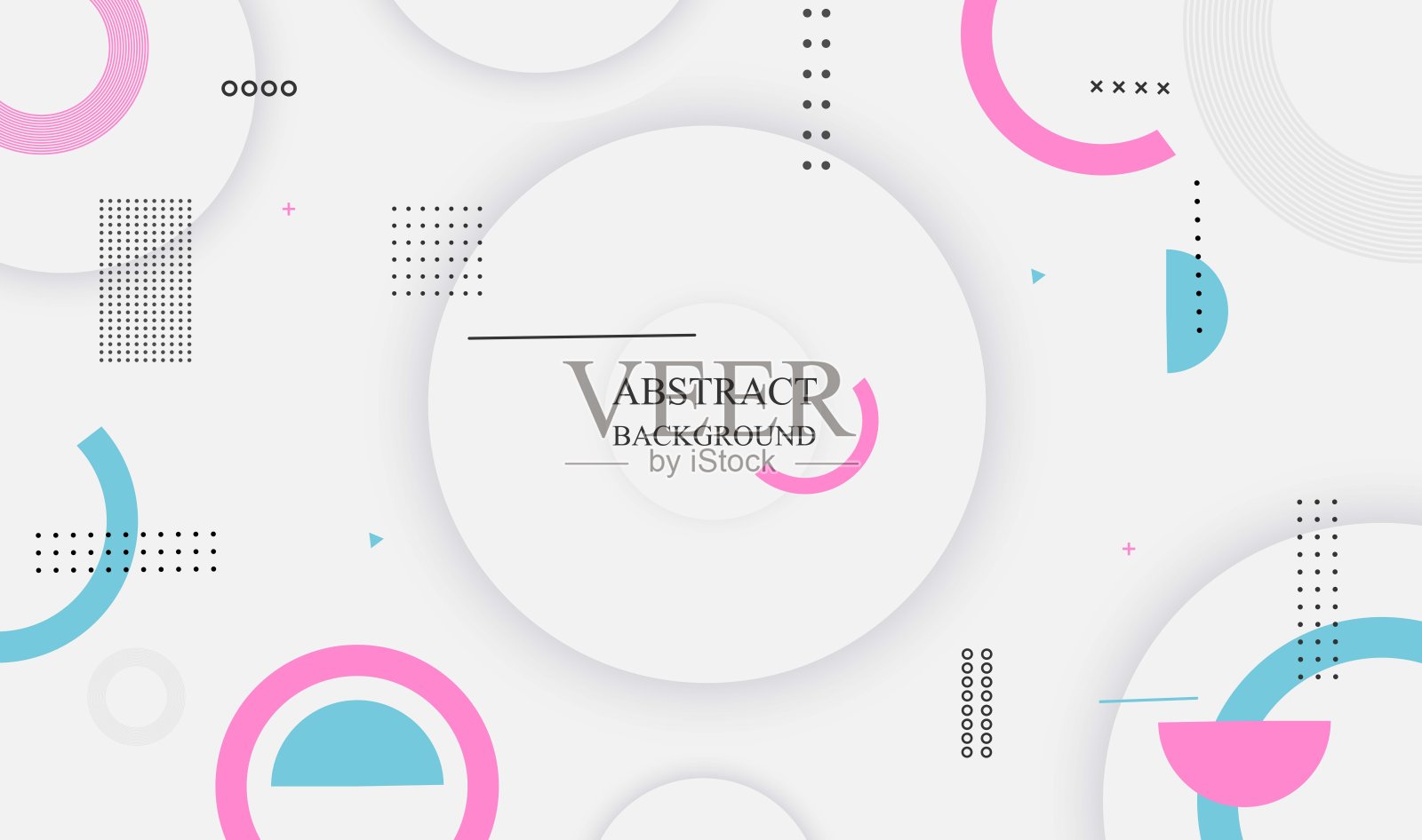 抽象的现代背景与圆形几何形状和矢量元素插画图片素材