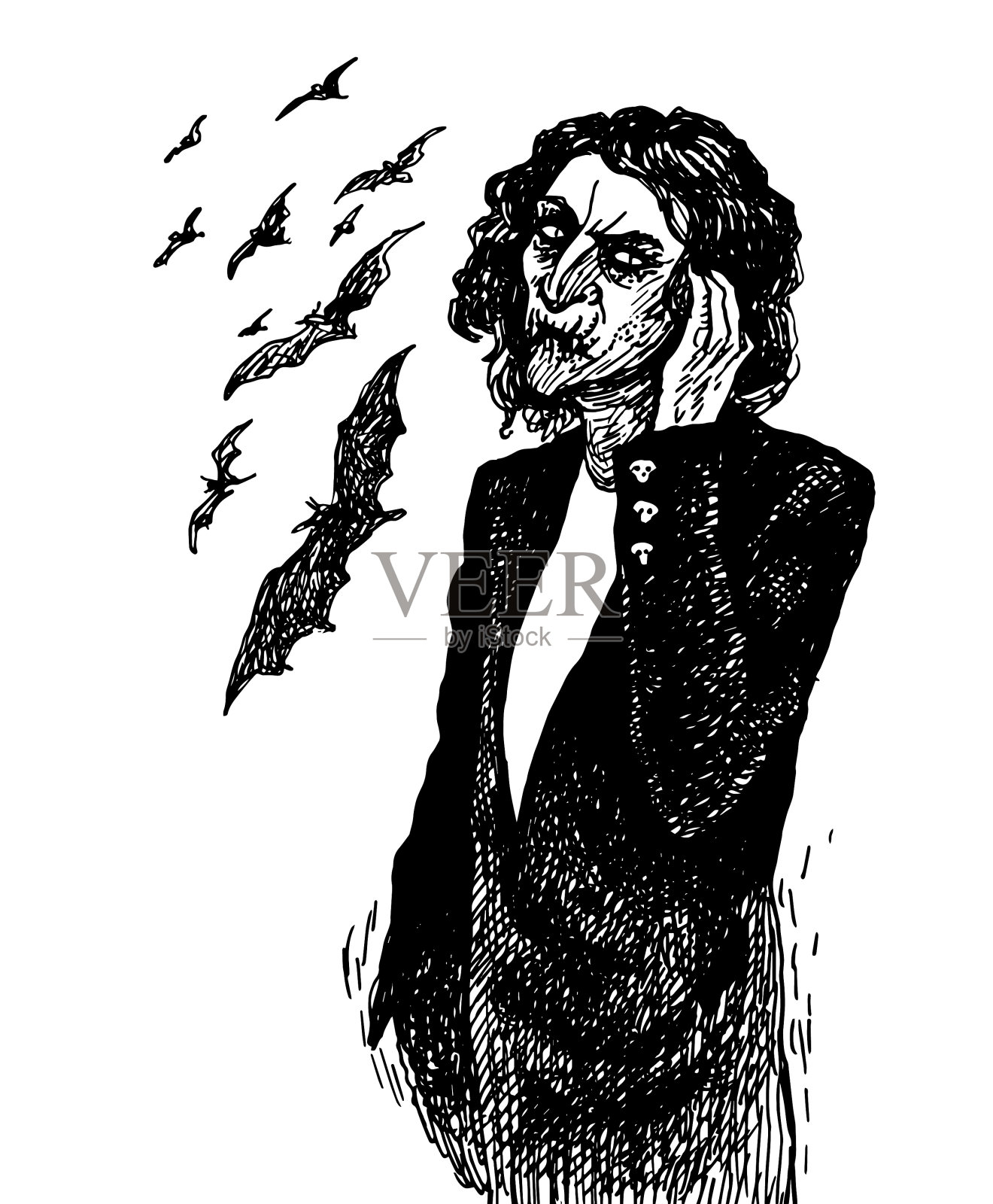 吸血鬼插画图片素材