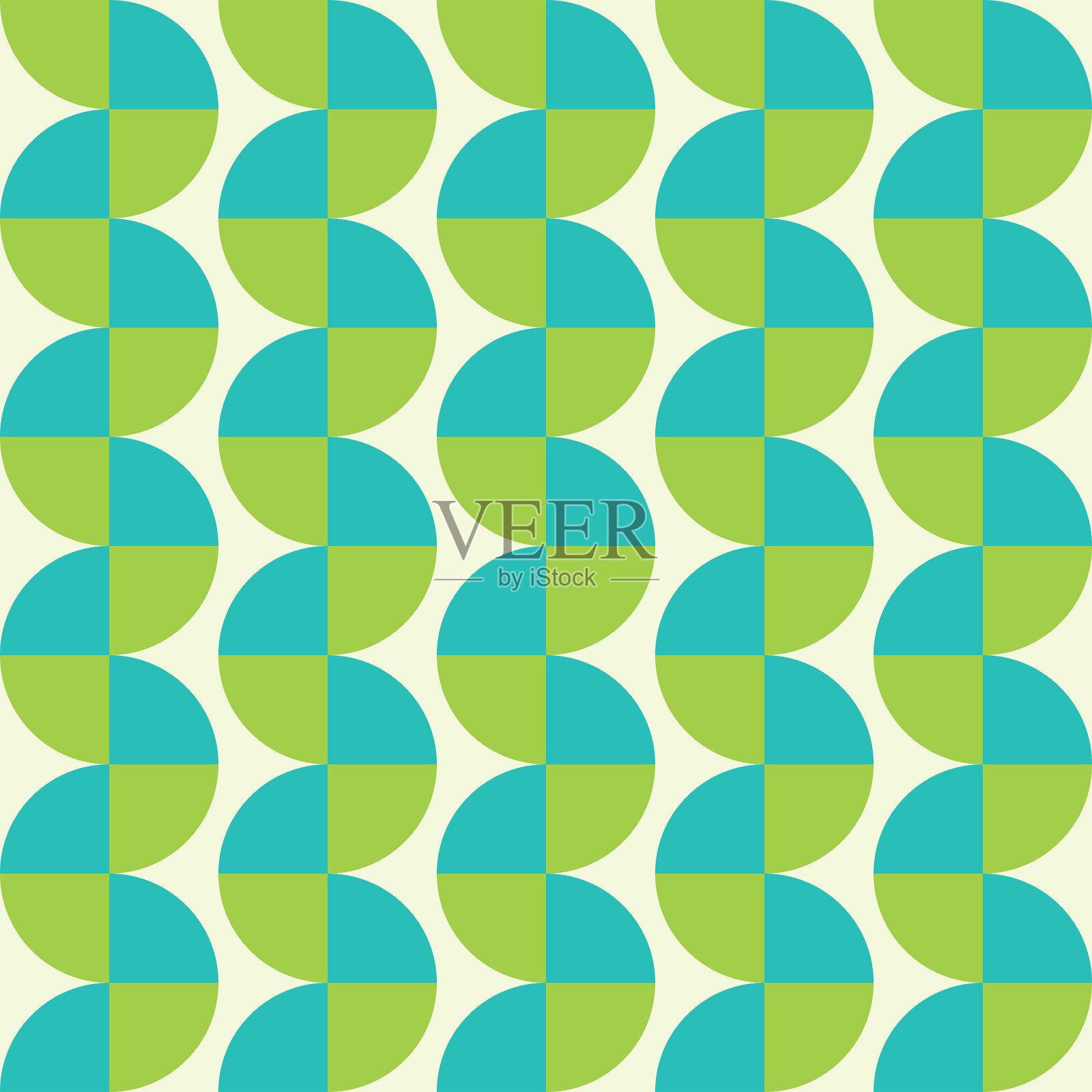 中世纪现代抽象形状的无缝图案在粉红色和橙色。插画图片素材