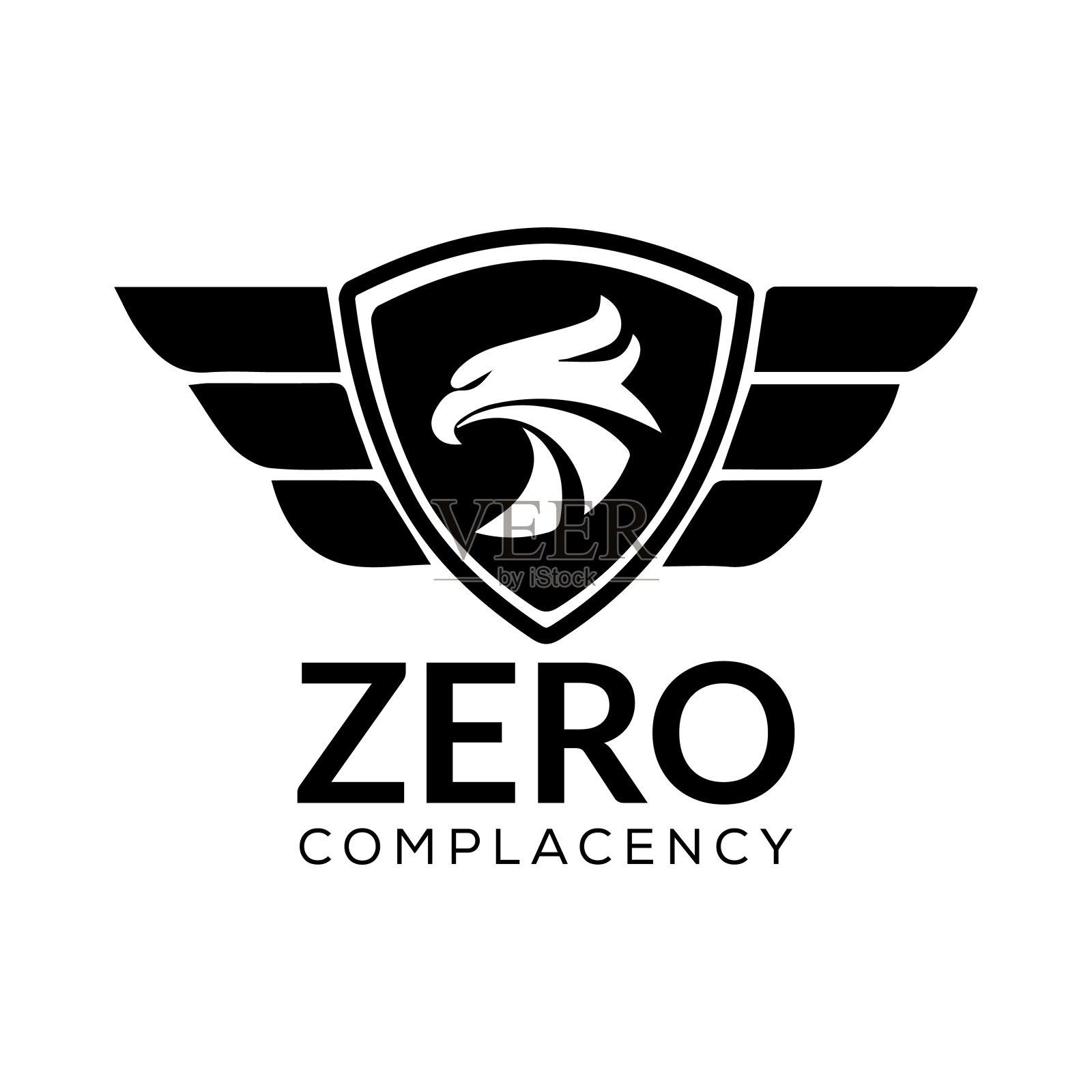 抽象的老鹰复古吉祥物标志设计插画图片素材