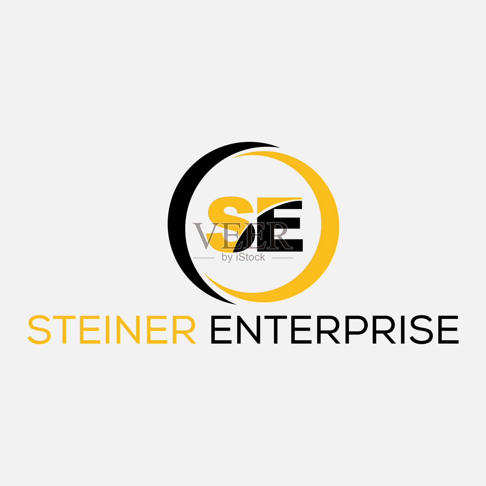 字母SE抽象标志设计模板插画图片素材