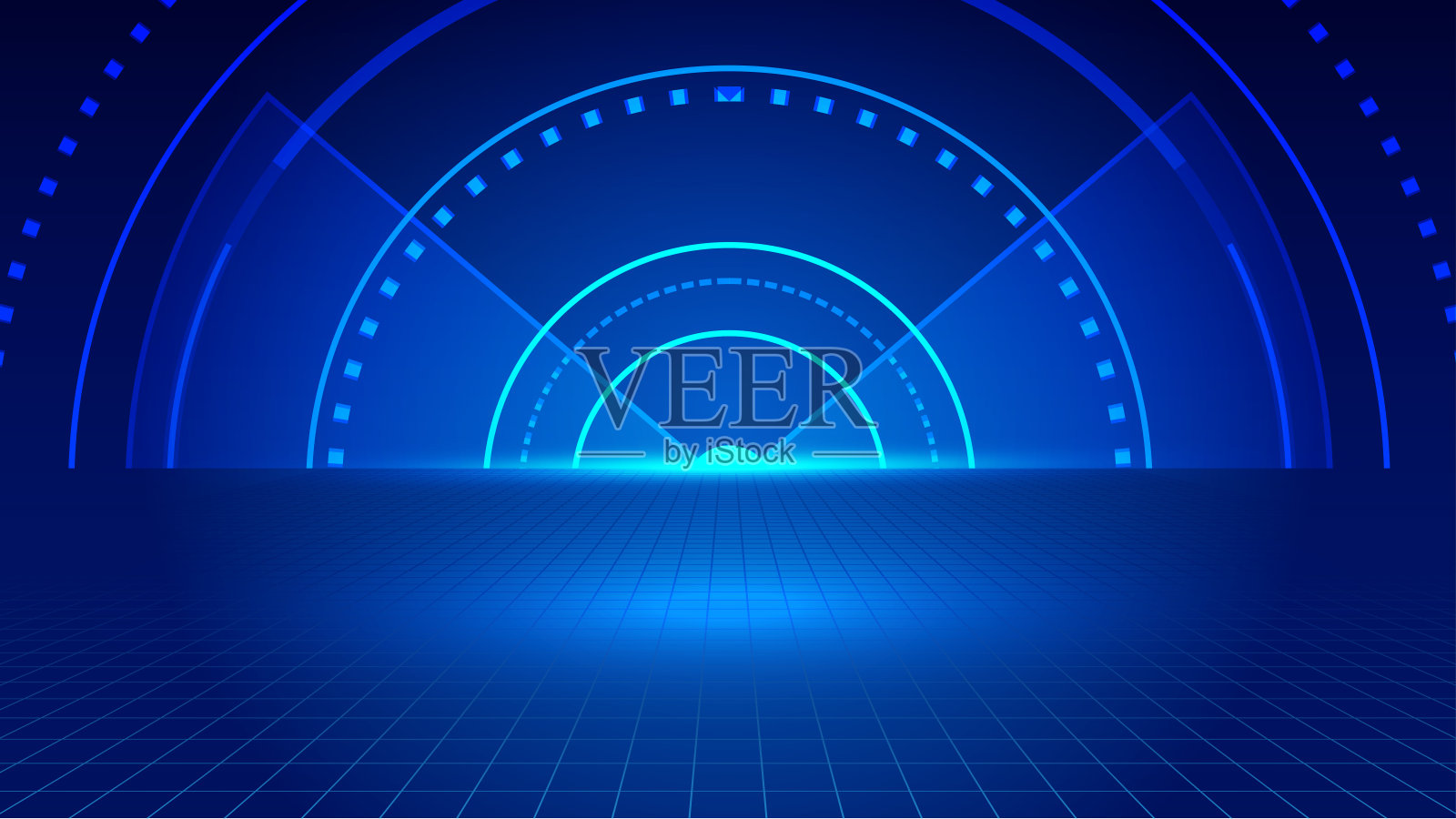 蓝色抽象技术矢量背景插画图片素材