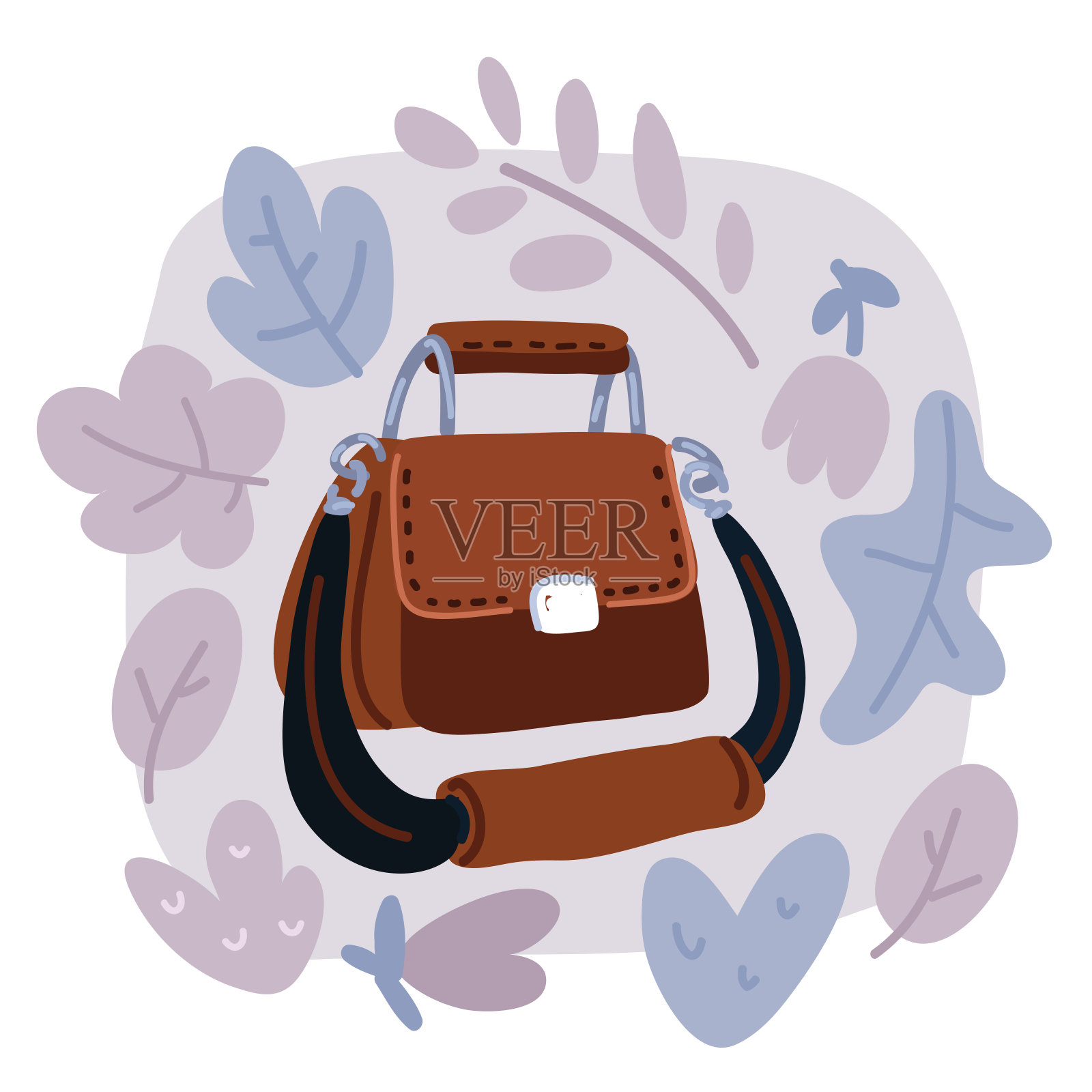 矢量插图的女性包。插画图片素材