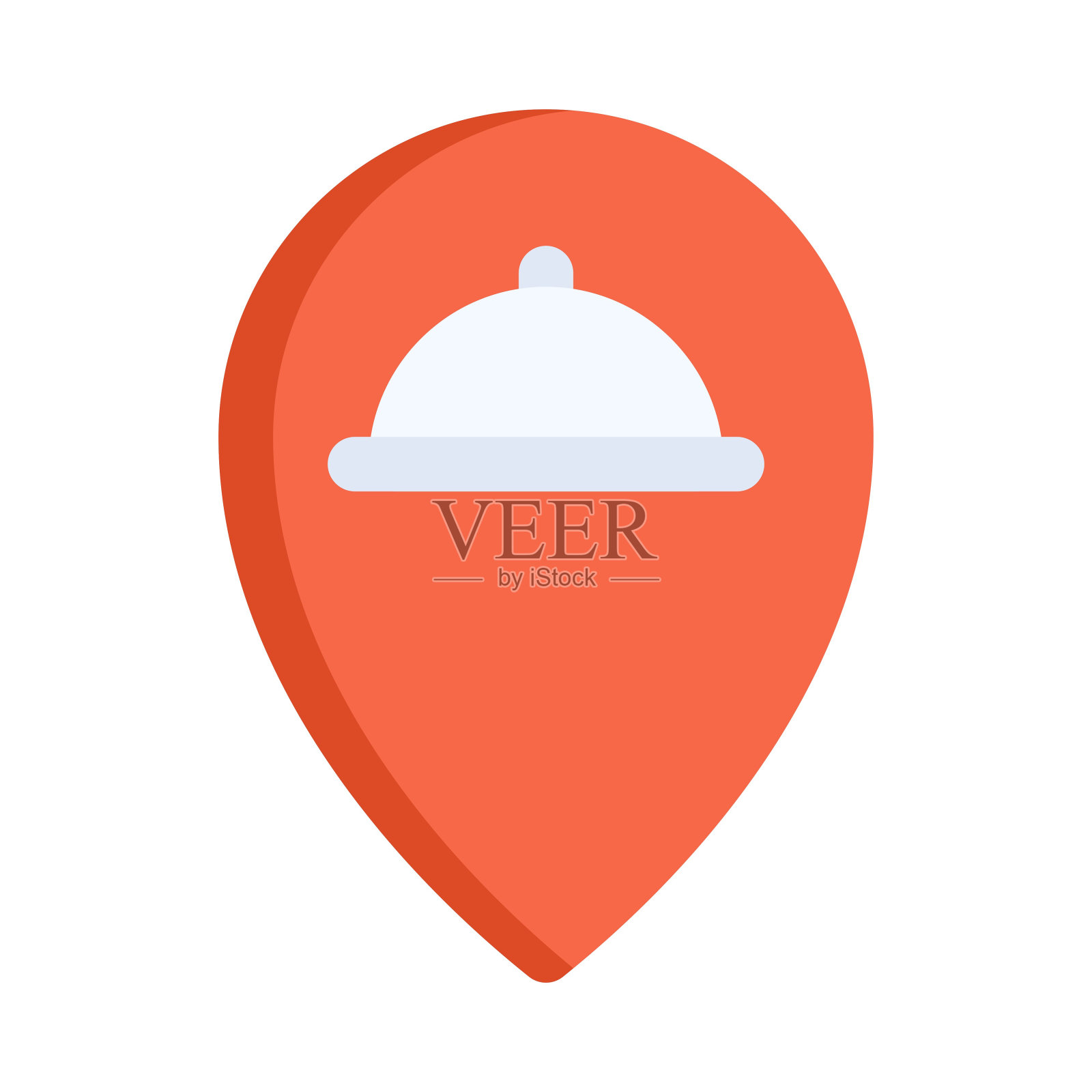 餐厅位置在平面图标插画图片素材