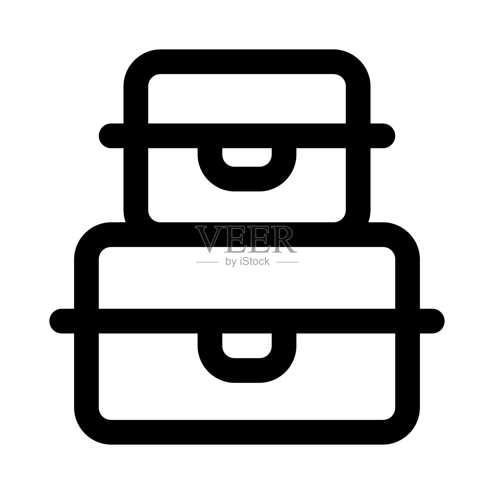 午餐盒的轮廓图标插画图片素材