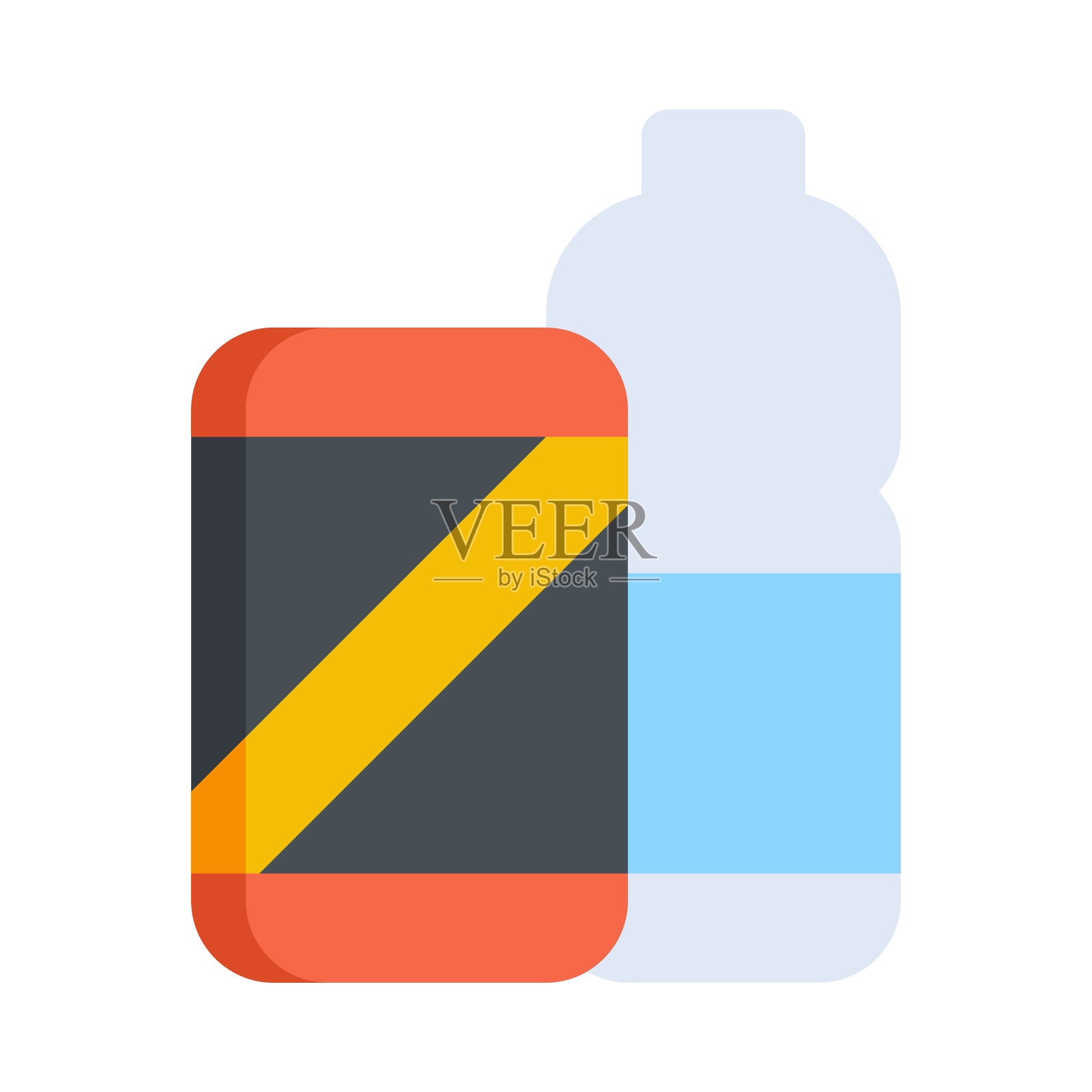 软饮料在平面图标插画图片素材