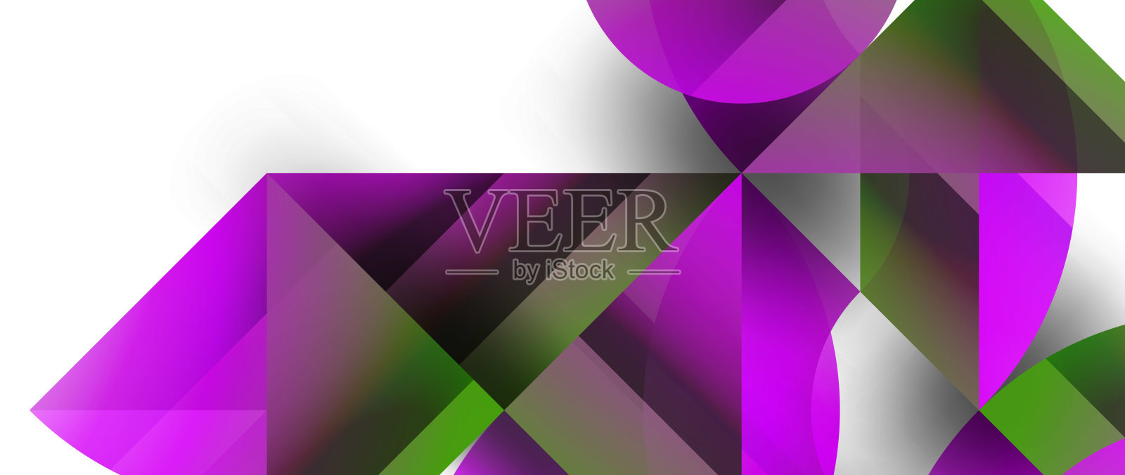 几何融合-抽象和谐的三角形和圆形在极简主义的背景设计。形状和线条设计壁纸，横幅，背景，登陆页，墙壁艺术，邀请，印刷品插画图片素材