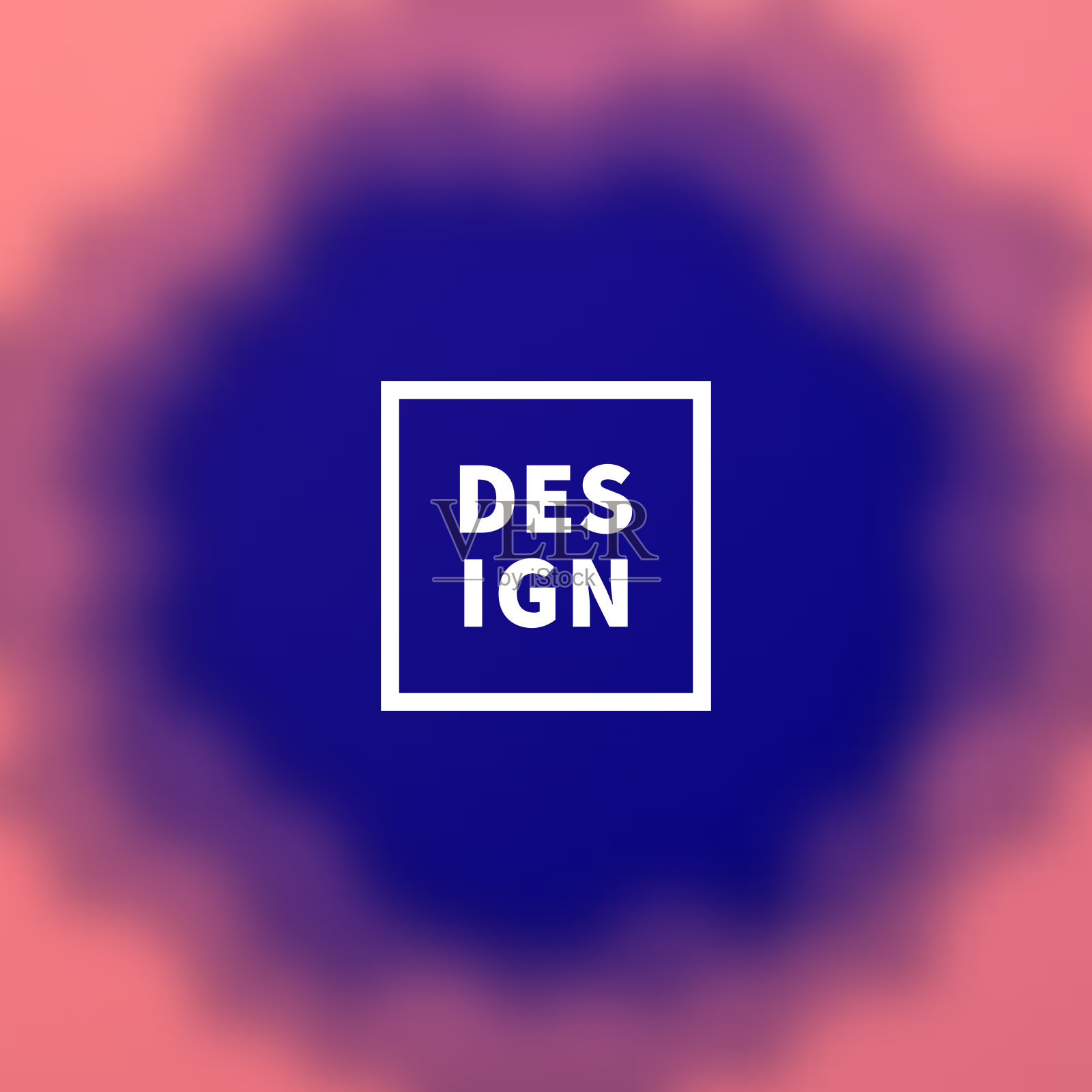 紫色抽象背景与模糊的圆形框架插画图片素材