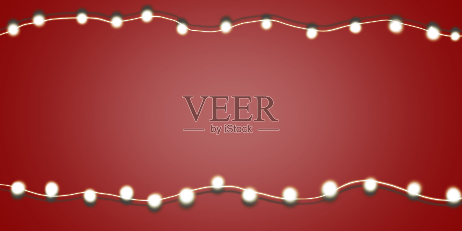 红色背景的圣诞灯插画图片素材