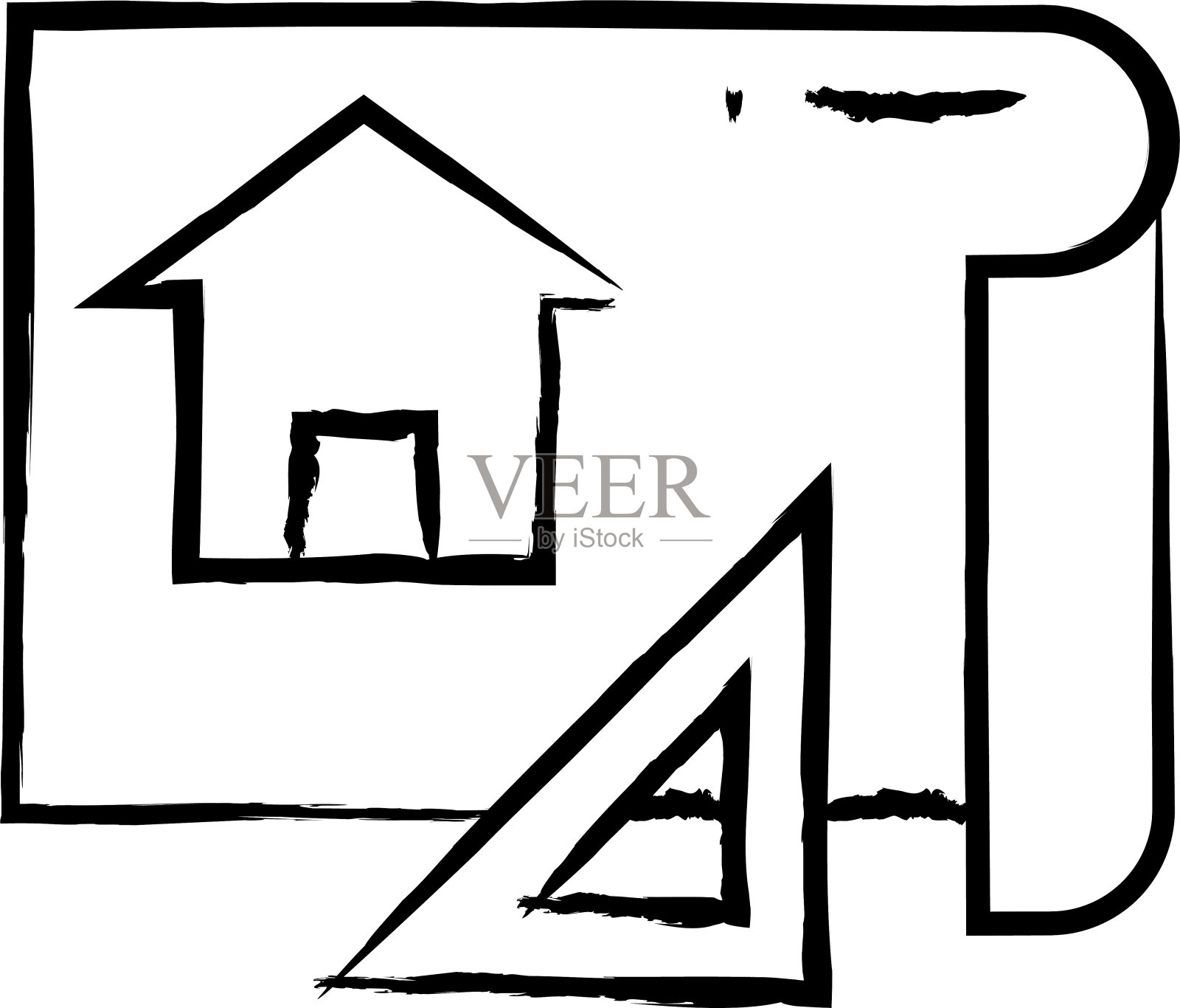 蓝图手绘矢量插图插画图片素材