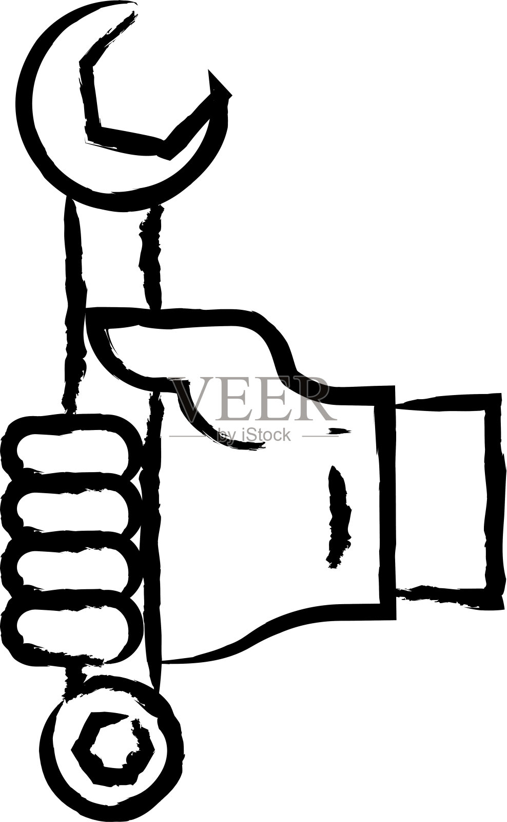 扳手手绘矢量插图插画图片素材