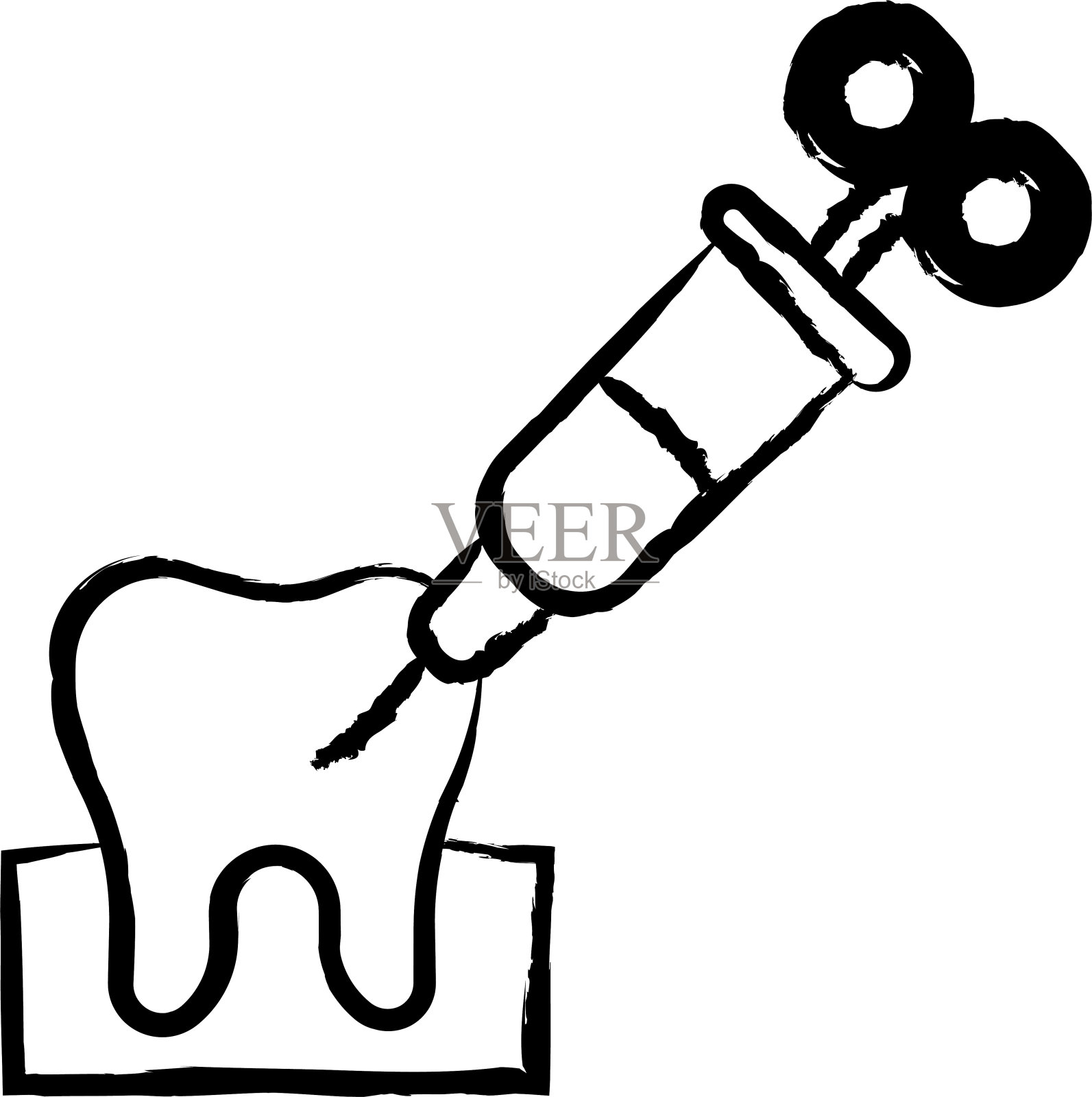 注射器手绘矢量插图插画图片素材