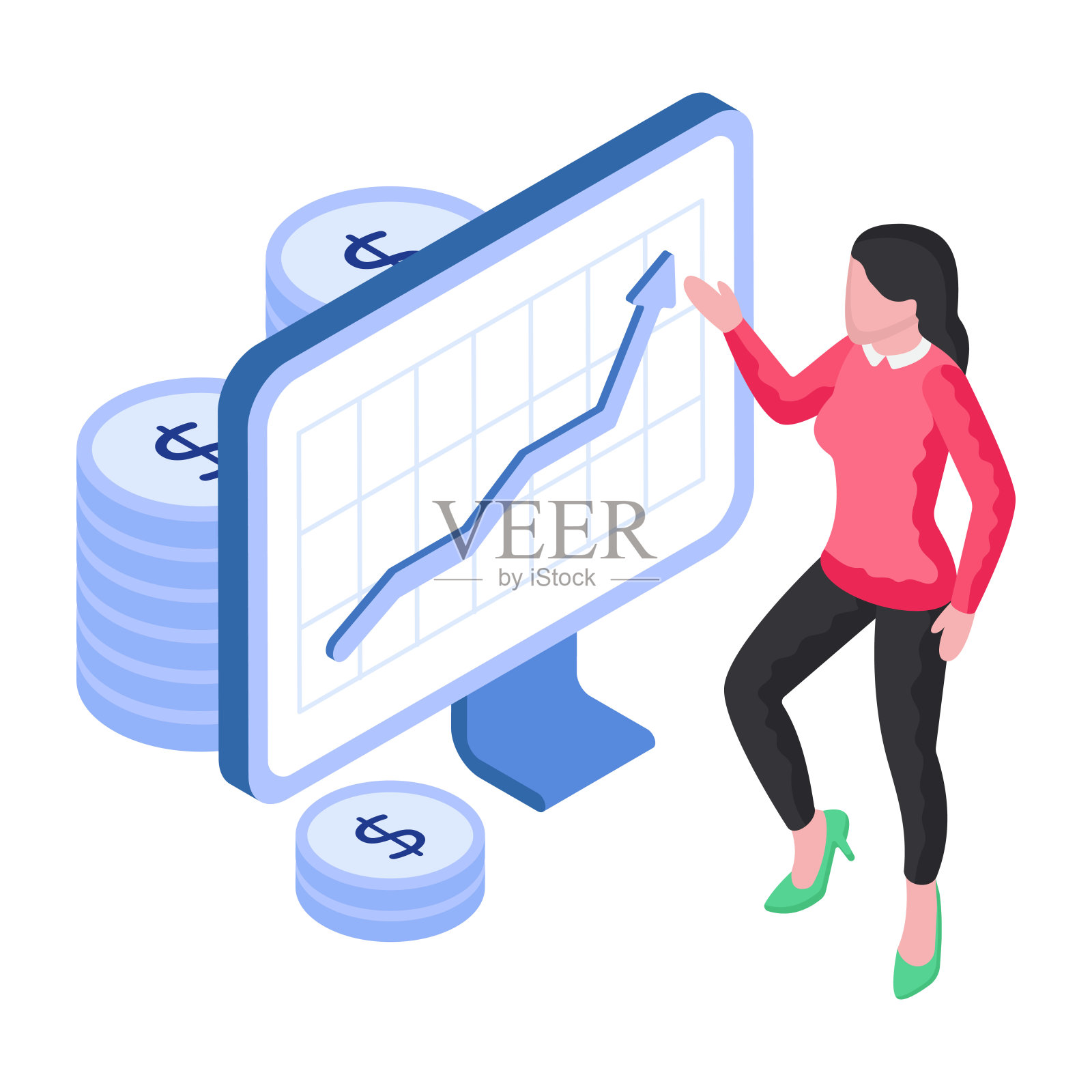 股票市场插画图片素材