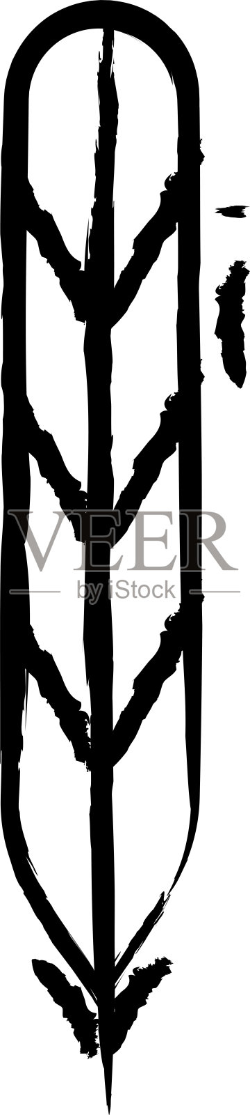 羽毛手绘矢量插图插画图片素材