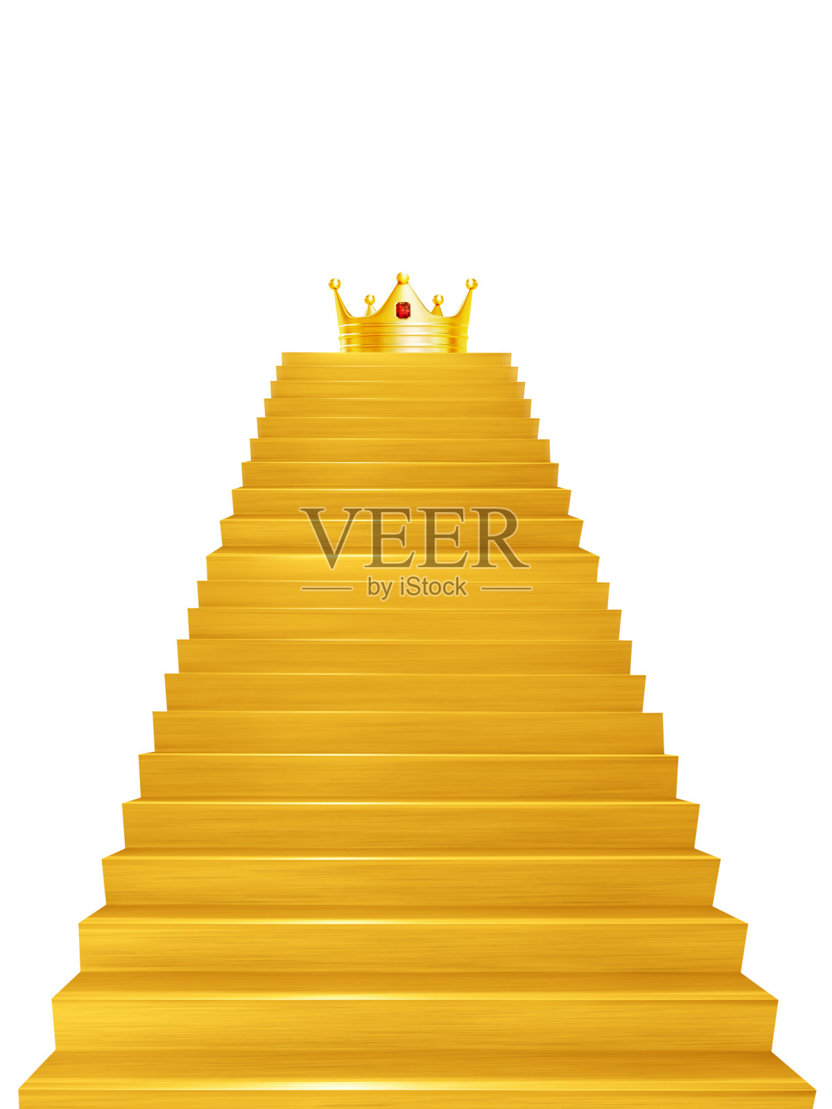 金皇冠上的金阶梯成功理念照片摄影图片