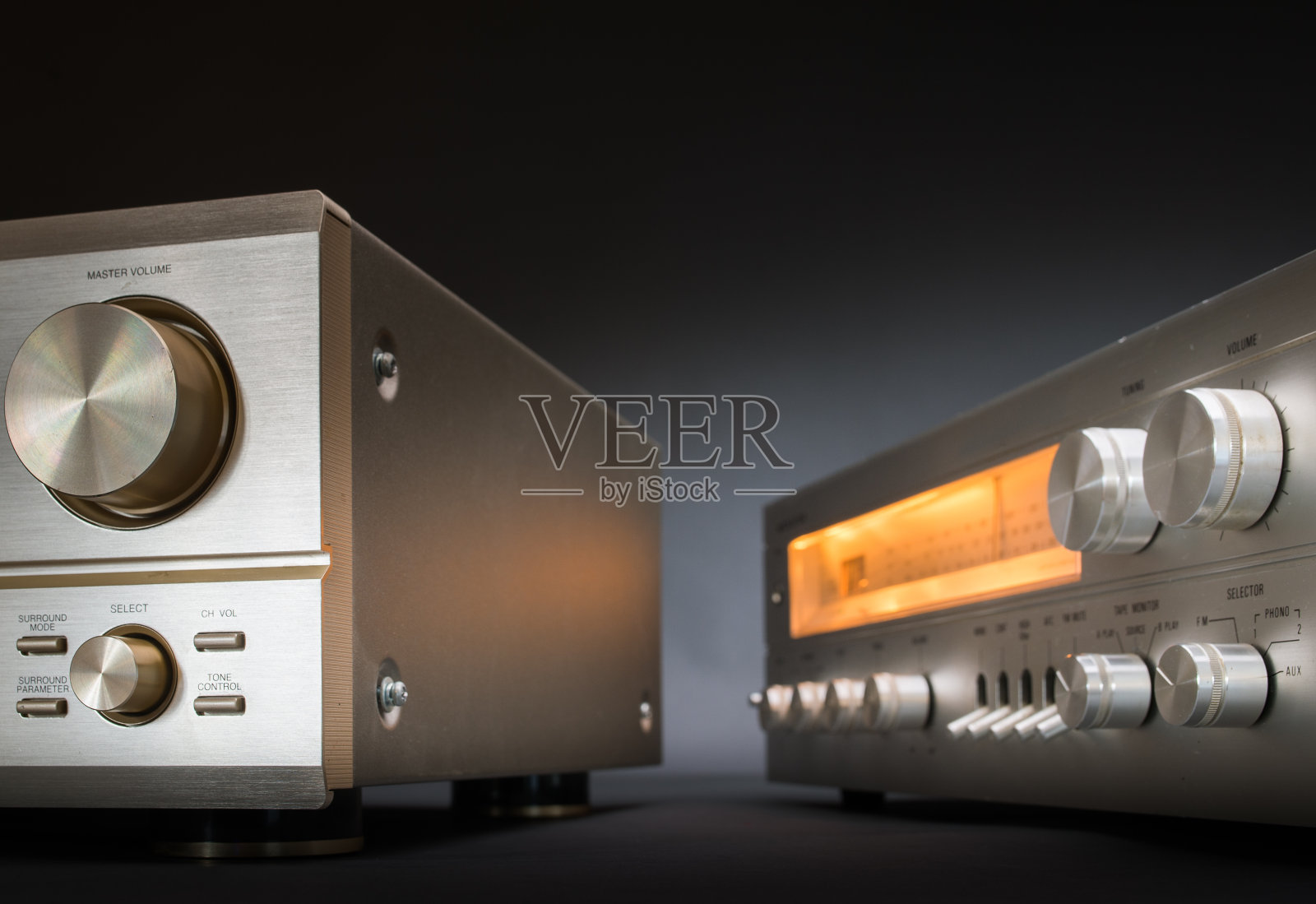 演播室的高保真接收机照片摄影图片