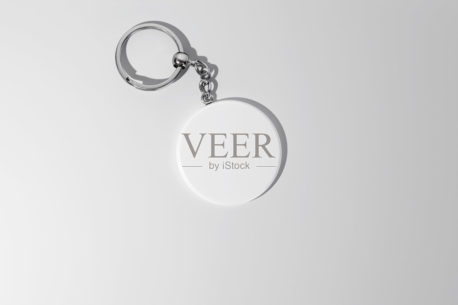 圆形钥匙链模型。三维渲染照片摄影图片