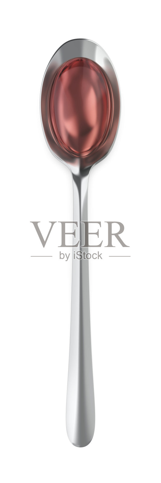 用银勺盛红糖浆照片摄影图片