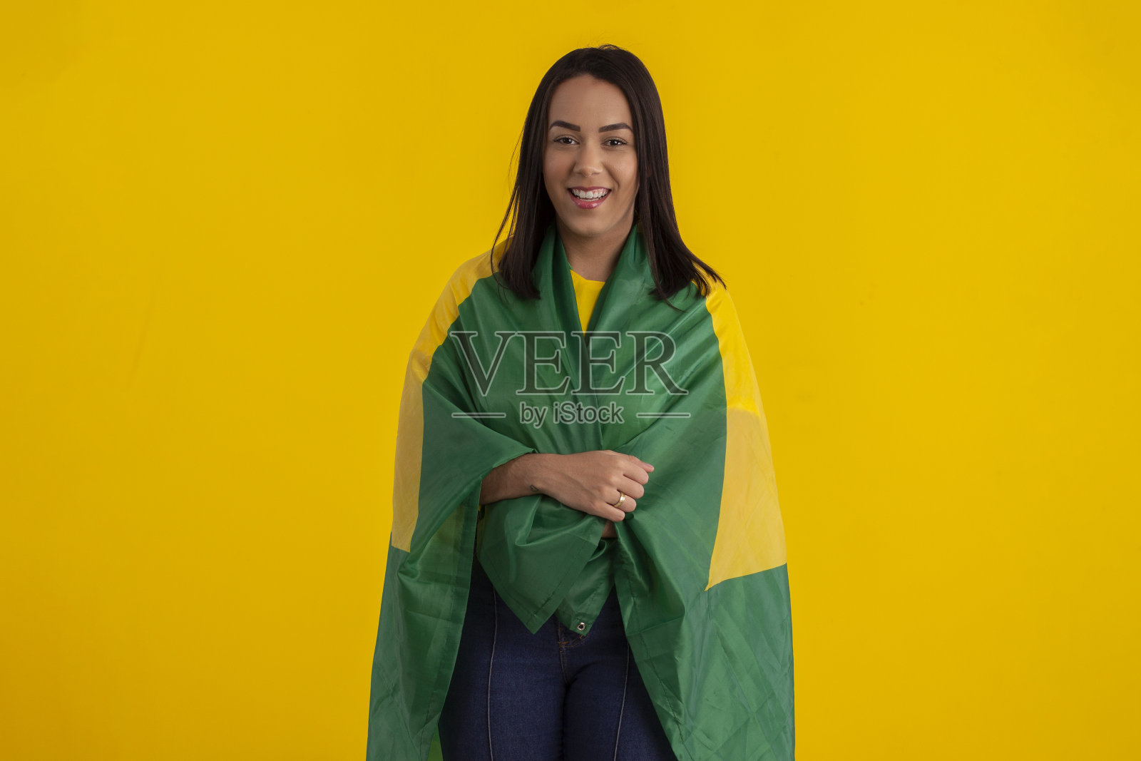 巴西足球迷照片摄影图片