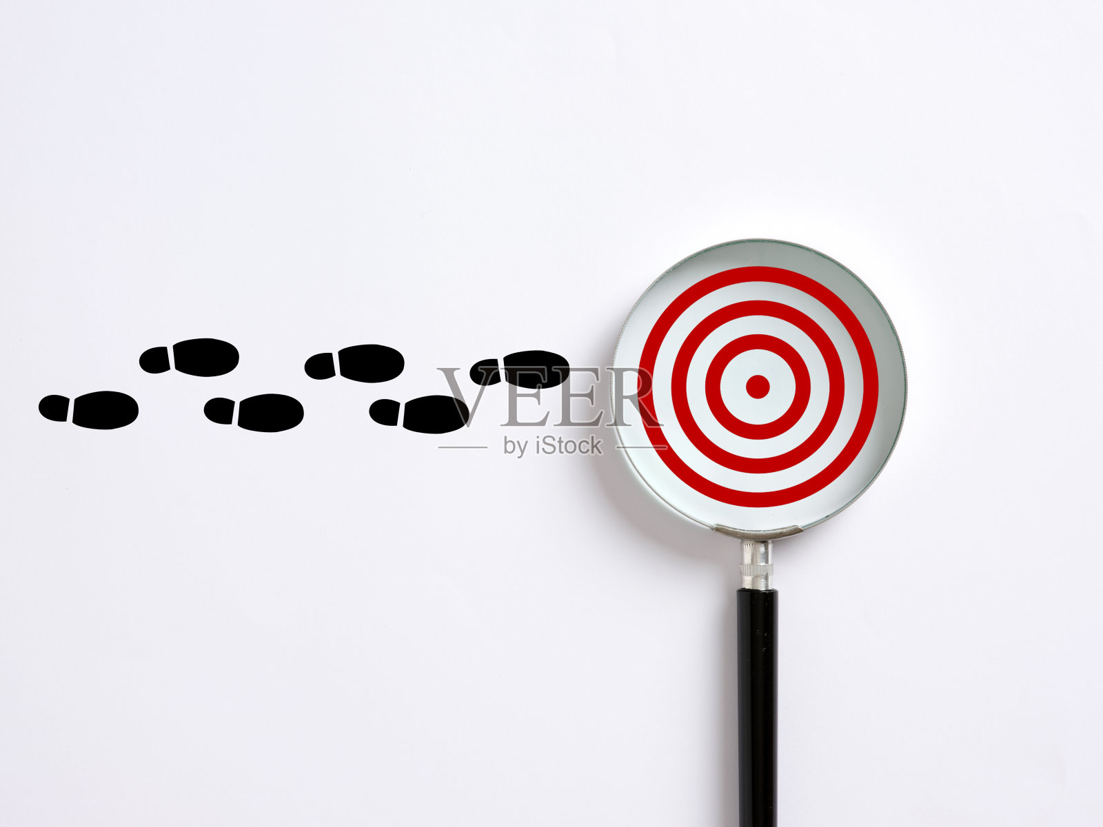 业务目标的实现和成功。朝着目标和目标前进并下定决心。专注于目标。照片摄影图片