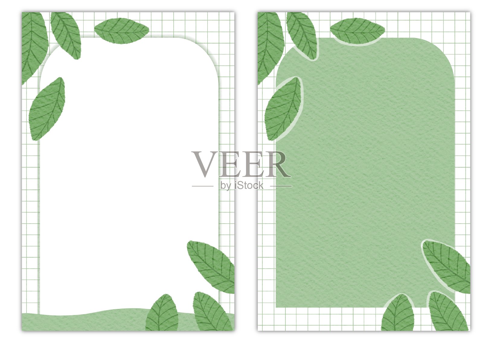 抽象而简单的卡片设计。可爱的模板。插画图片素材