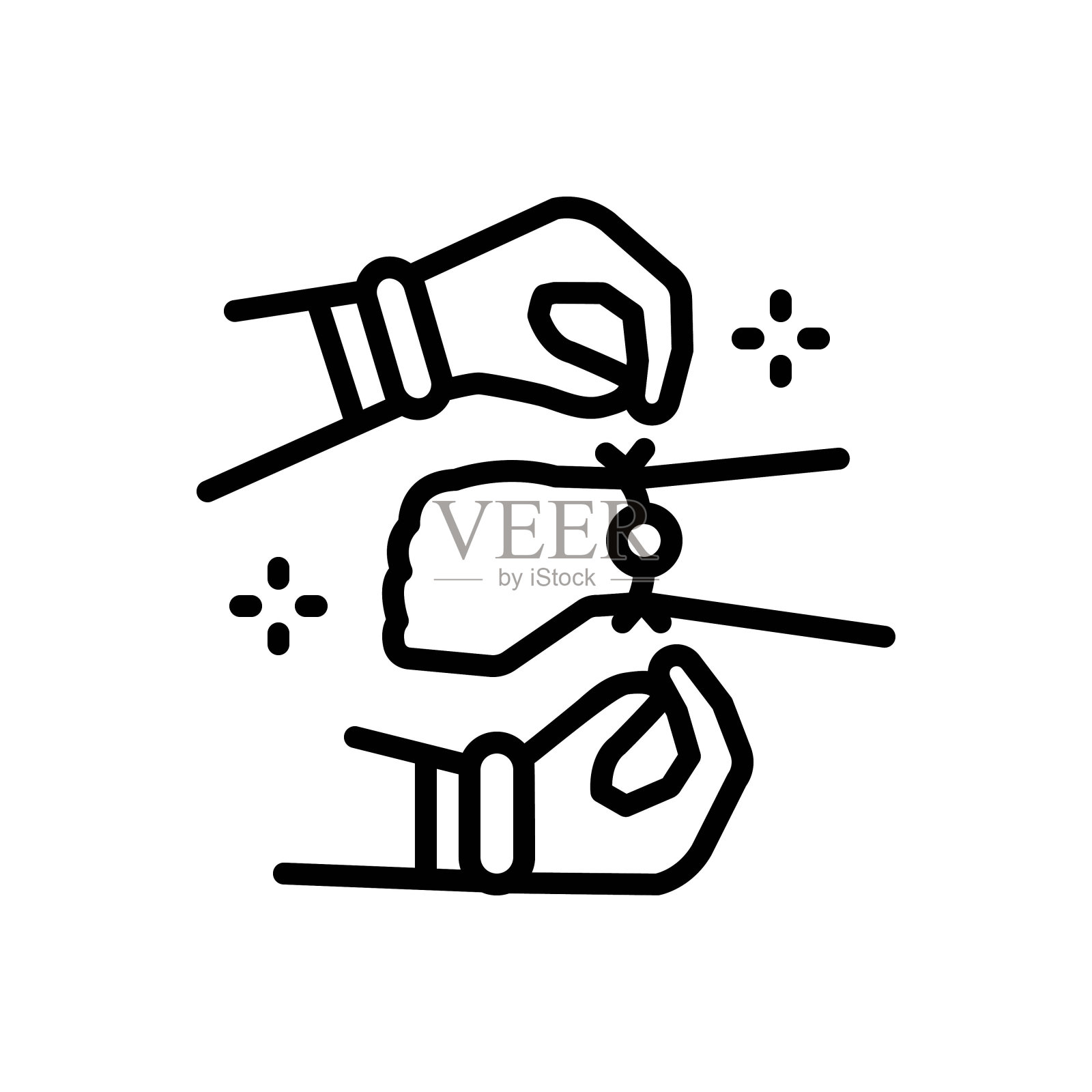 拉吉在手插画图片素材