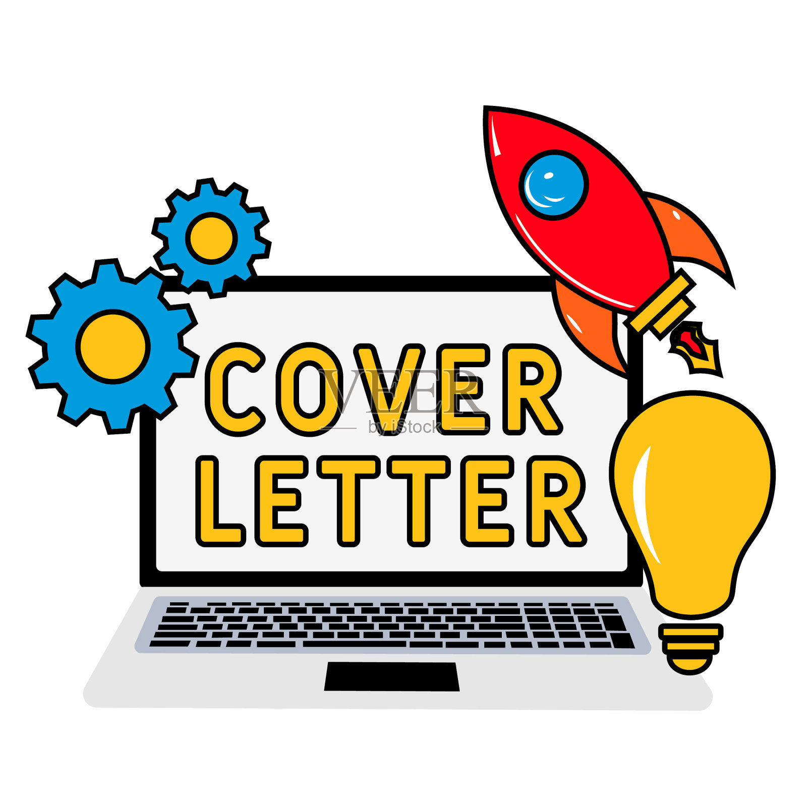 求职信插画图片素材