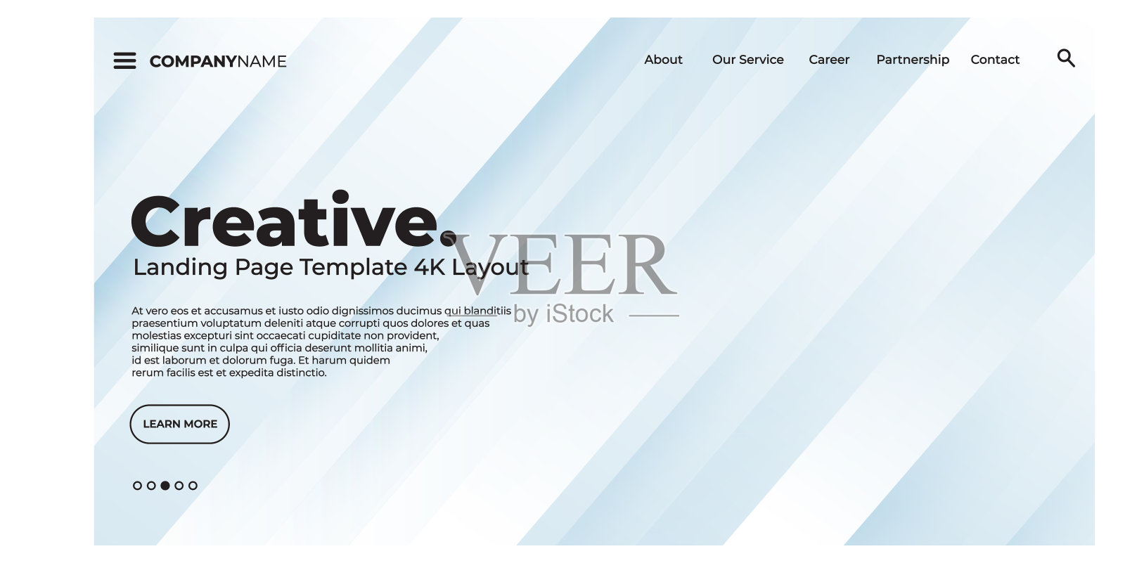 4K登陆页面模板-抽象的动态，现代的，未来的，多色的，简单的网站模板背景插画图片素材