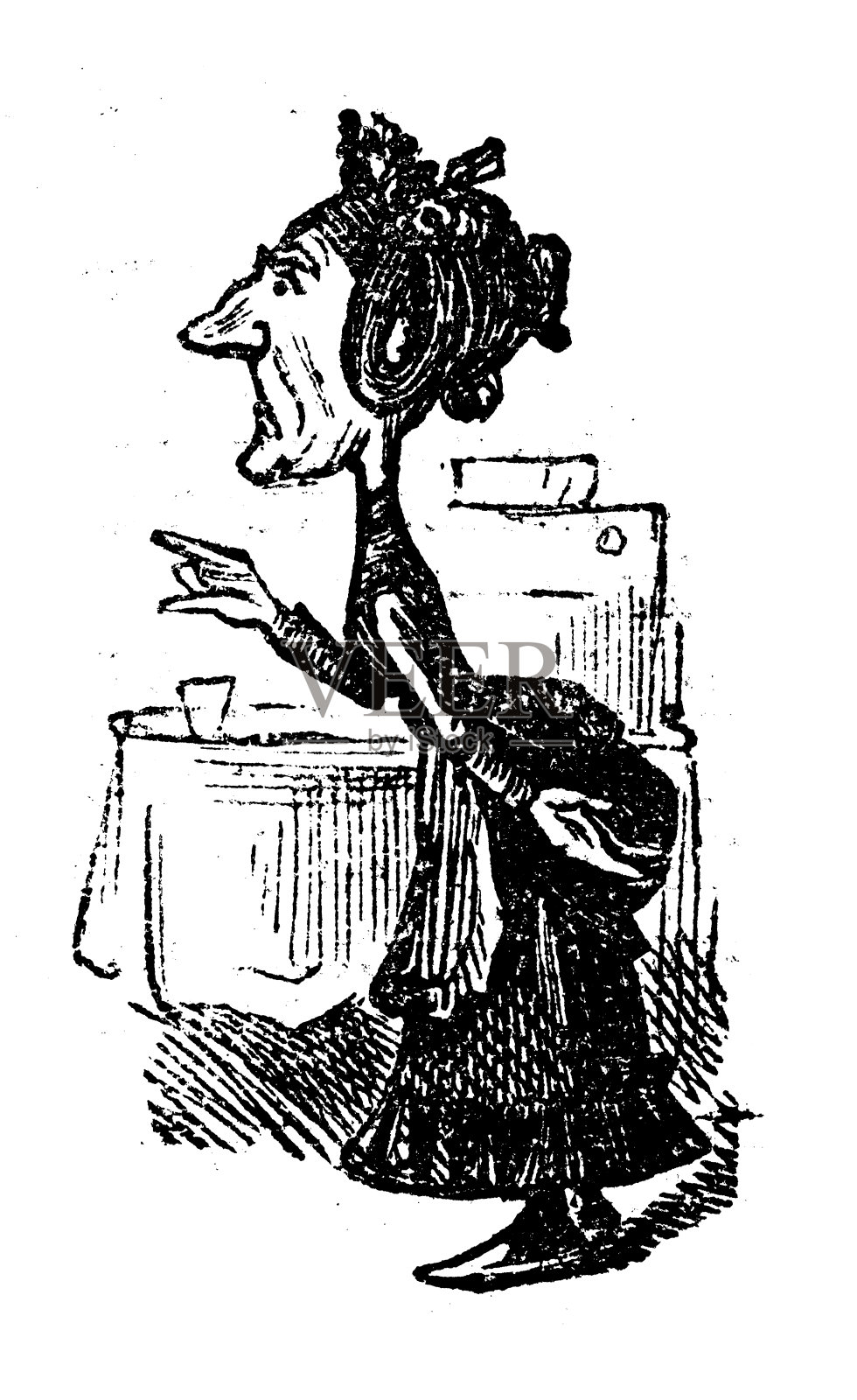 英国讽刺漫画插画图片素材