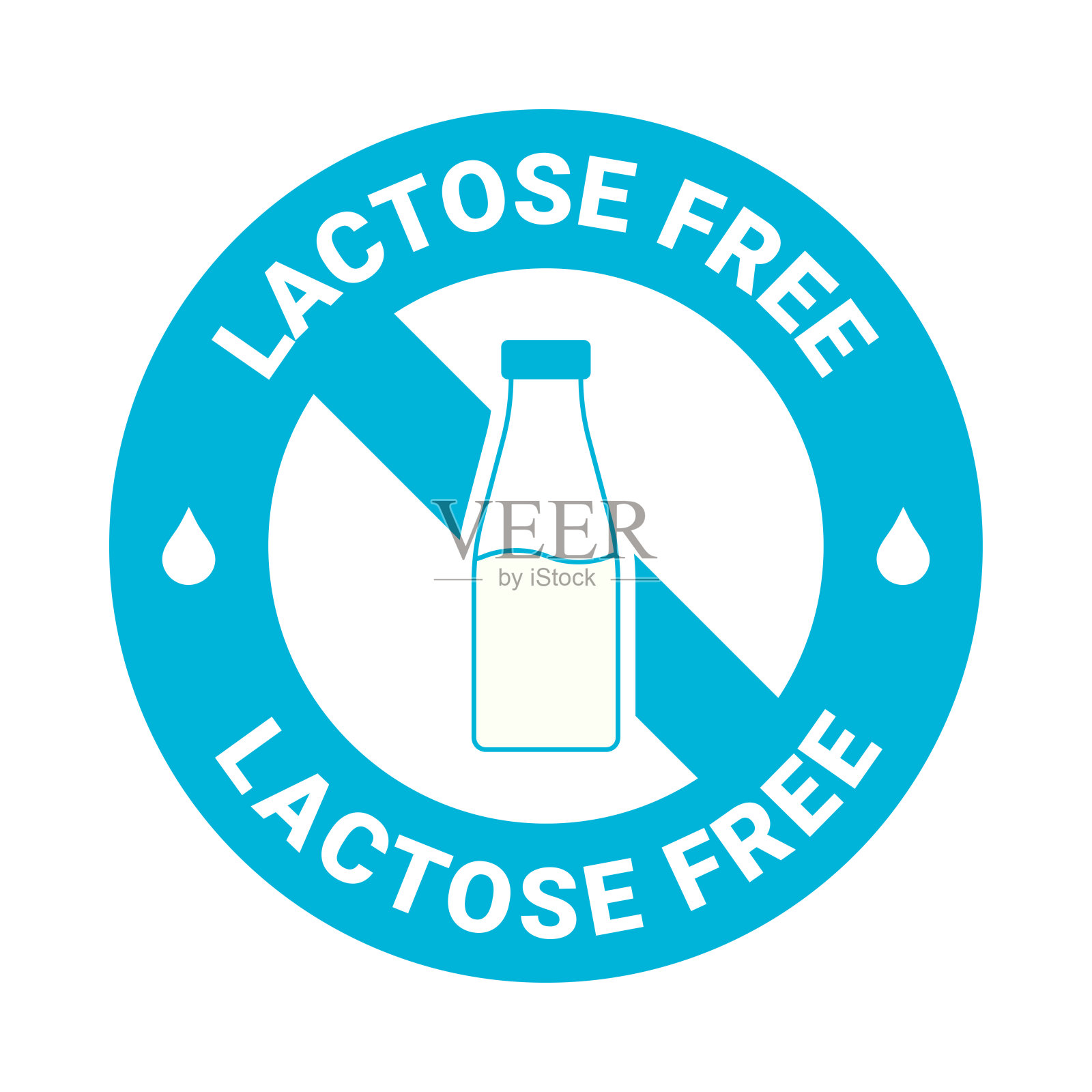 无乳糖标志矢量插图插画图片素材