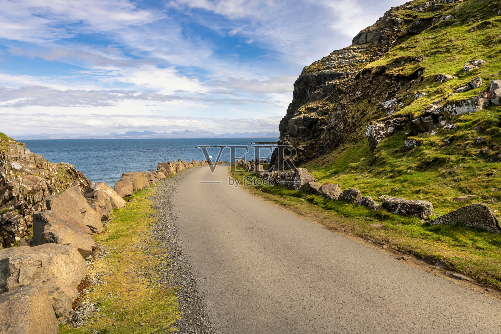 苏格兰高地斯塔芬海滩全景照片摄影图片