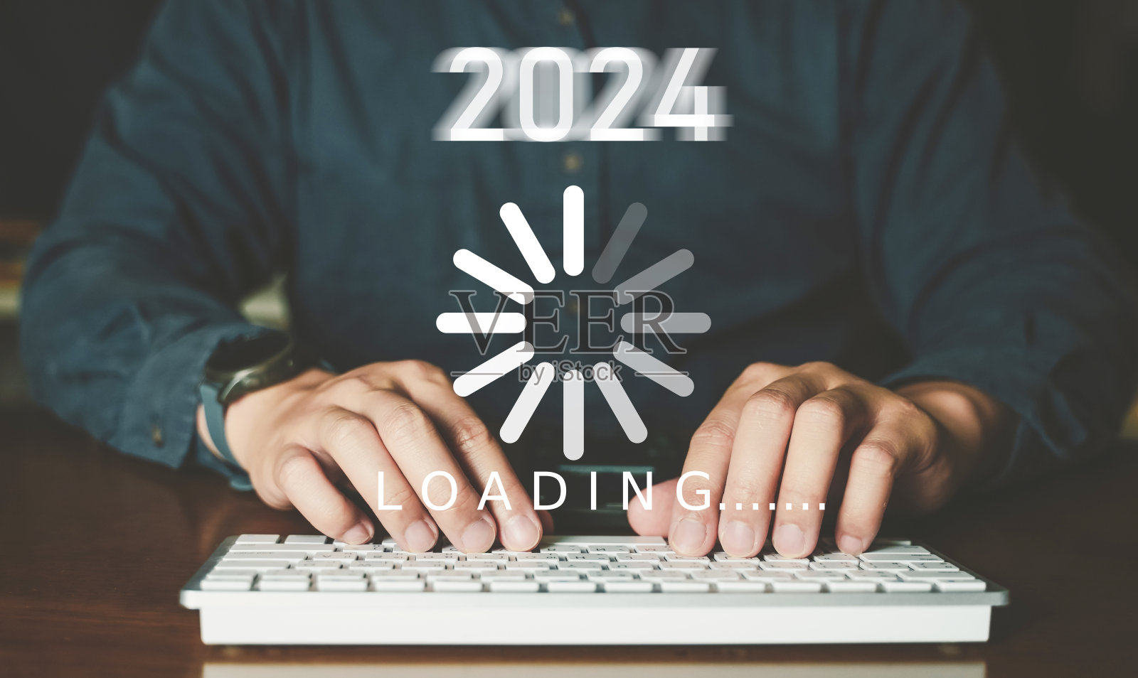 新年计划。项目进度到2024年新年倒计时，圣诞快乐。新年快乐。照片摄影图片