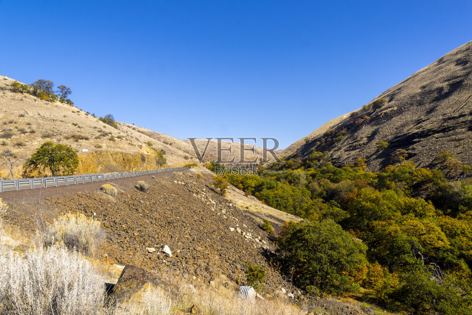 俄勒冈州197号和26号公路沿线的风景照片摄影图片