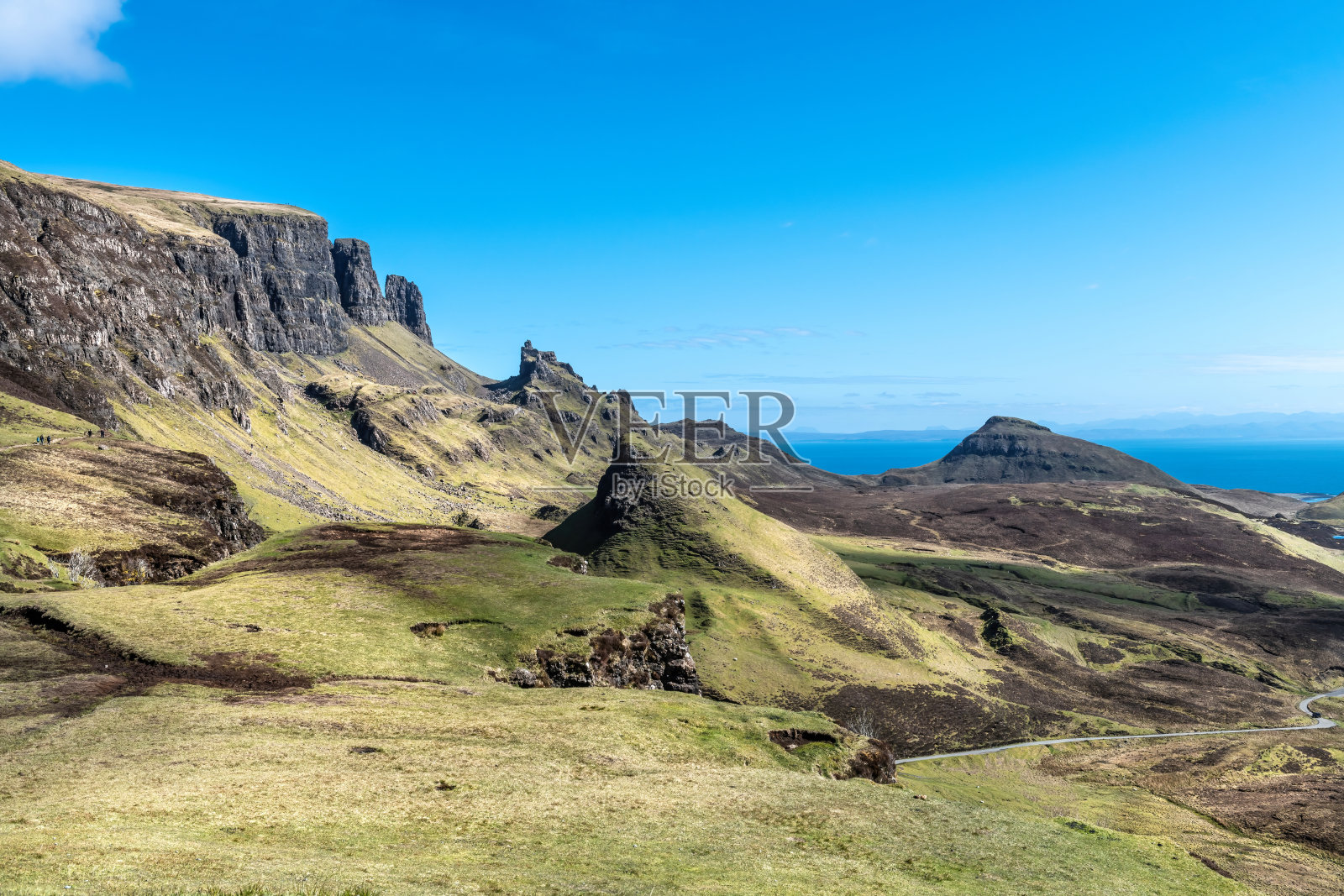 苏格兰，斯凯岛，奎莱恩美丽的全景照片摄影图片