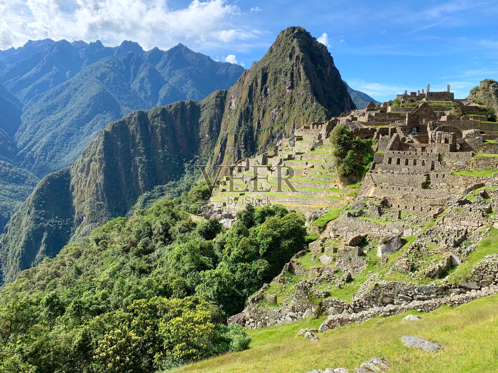秘鲁马丘比丘城市的印加令人惊叹的景观。照片摄影图片