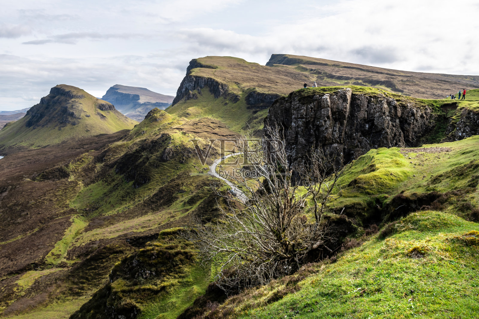 苏格兰，斯凯岛，奎莱恩美丽的全景照片摄影图片