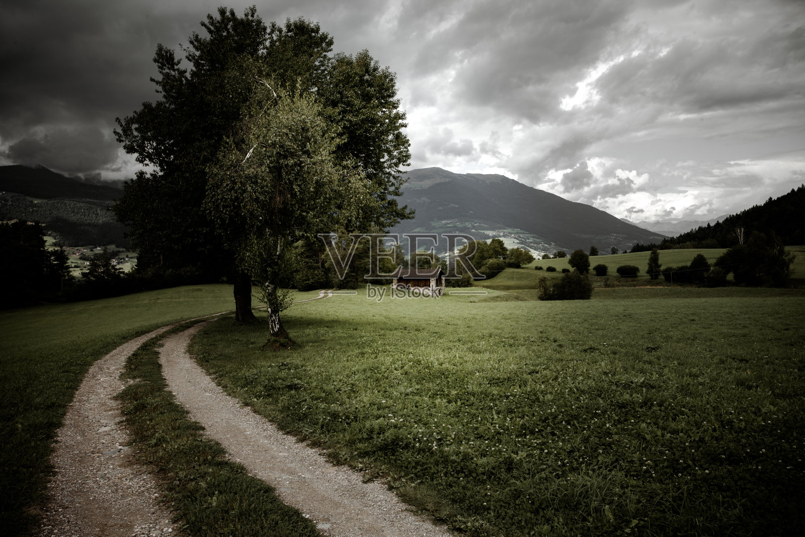 加迪纳谷一个牧场上的旧草垛照片摄影图片